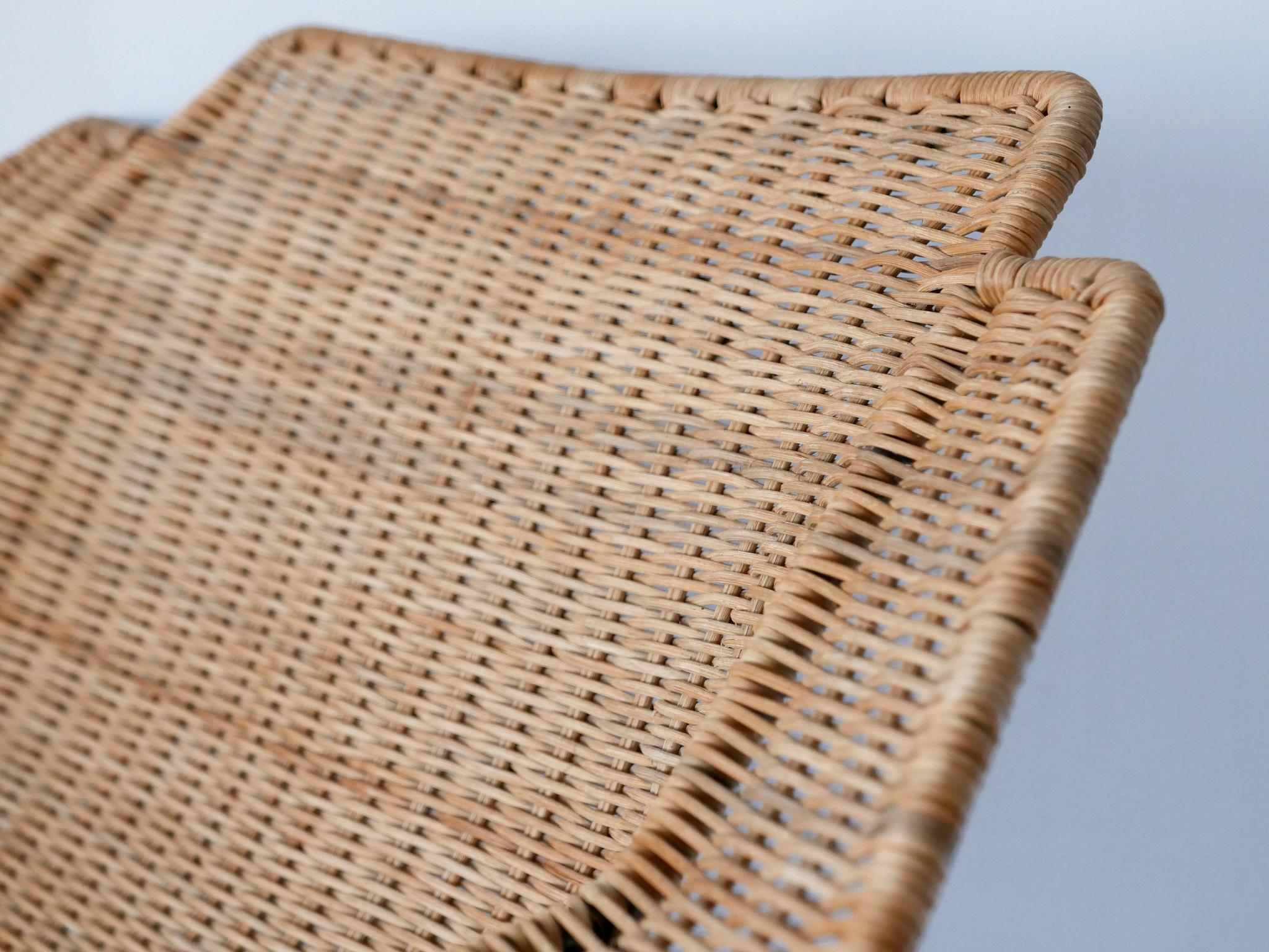 Exceptional Mid-Century Modern Wicker Lounge Chair or Armchair 1950s Sweden For Sale 10