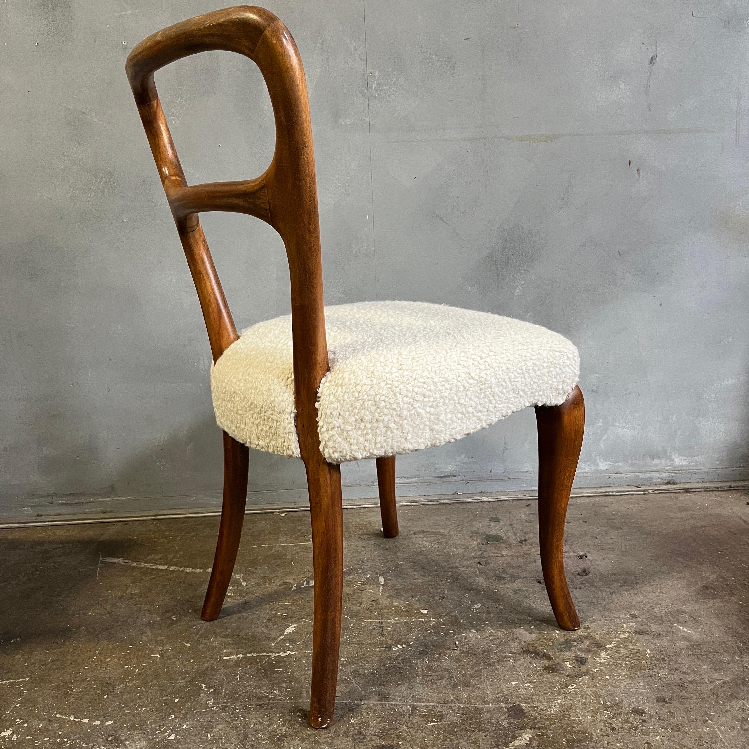 Exceptional Midcentury Dining Chairs Jean Royère Style 4