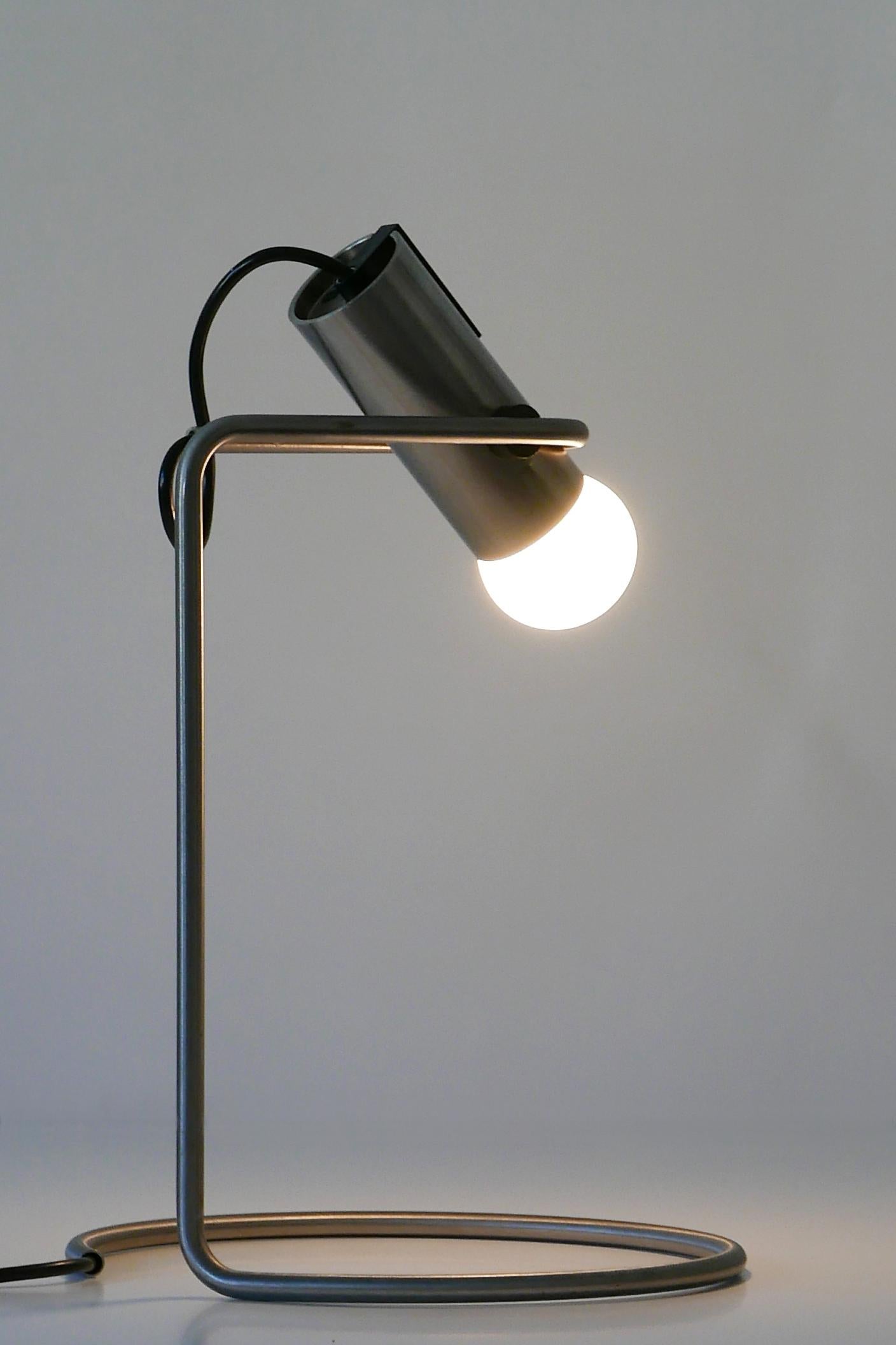 Italian Exceptional Minimalistic Mid-Century Modern Table Lamp or Desk Light, 1960s For Sale