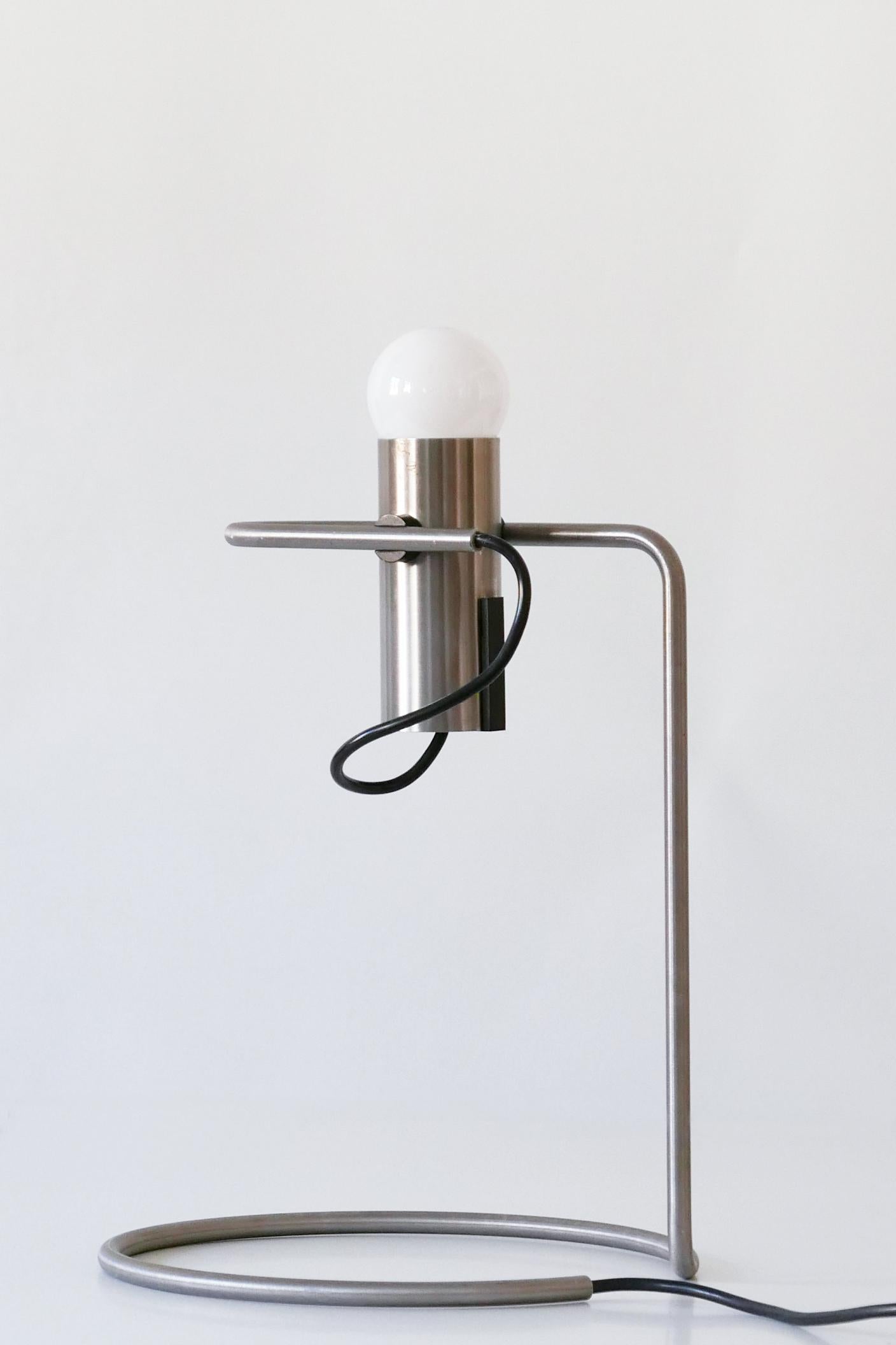 Exceptional Minimalistic Mid-Century Modern Table Lamp or Desk Light, 1960s For Sale 1