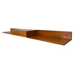 Exceptional Minimalistic Vintage Totally Free-Hanging Teak 1960 Retro Desk