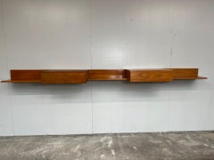 Exceptional Minimalistic Vintage Totally Free-Hanging Teak  Retro Desk sideboard