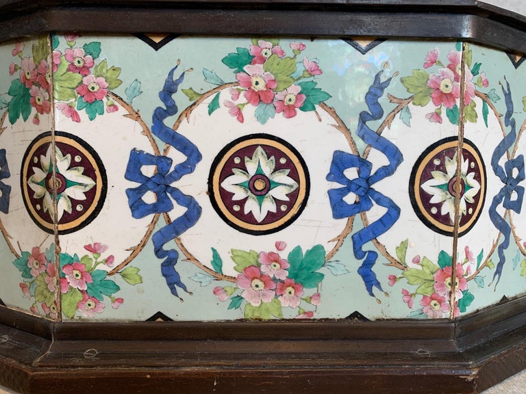Ancien Minton Hollins & Co Mural Carreau Fleuron Motif Stoke On Trent