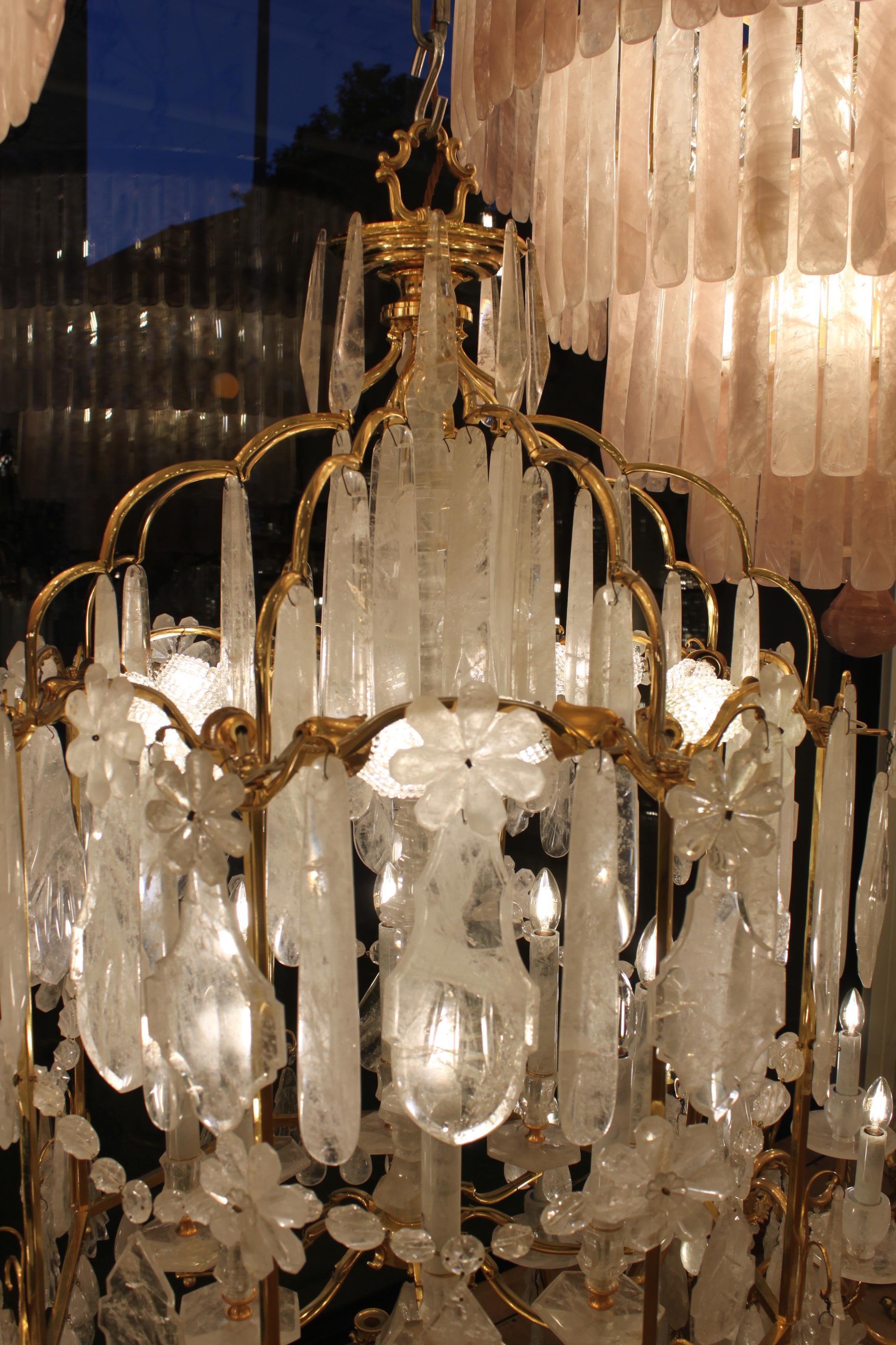 Contemporary Exceptional modern rock crystal lanterns For Sale