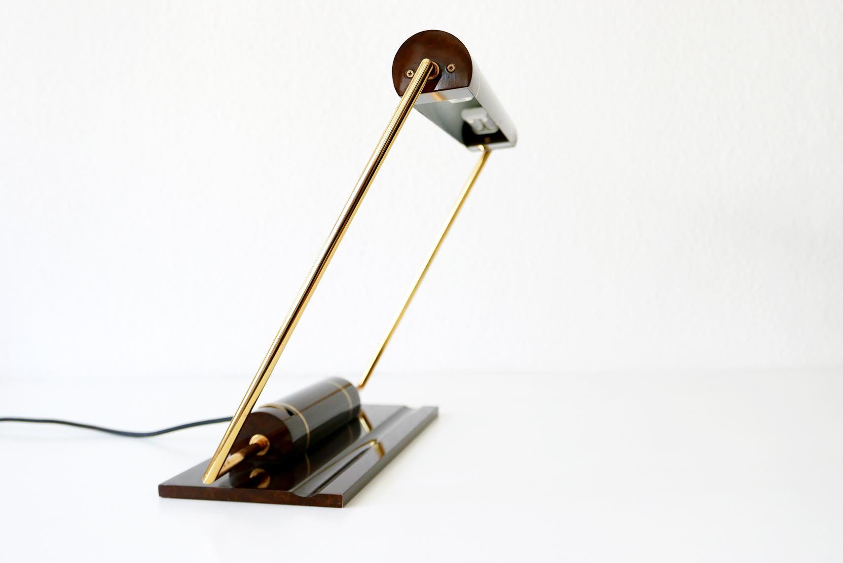 Exceptional Modernist Banker Desk Light or Table Lamp by George Kovacs USA 1980s In Good Condition In Munich, DE