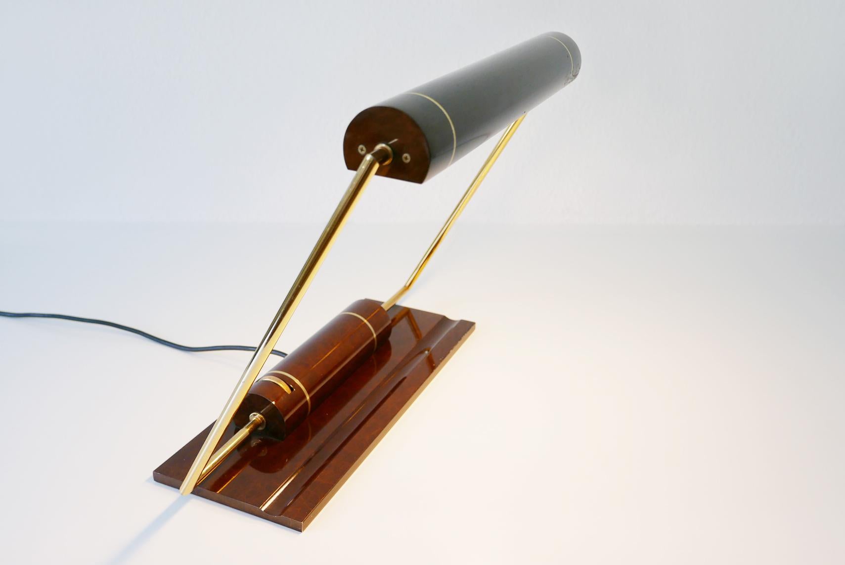 Late 20th Century Exceptional Modernist Banker Desk Light or Table Lamp by George Kovacs USA 1980s