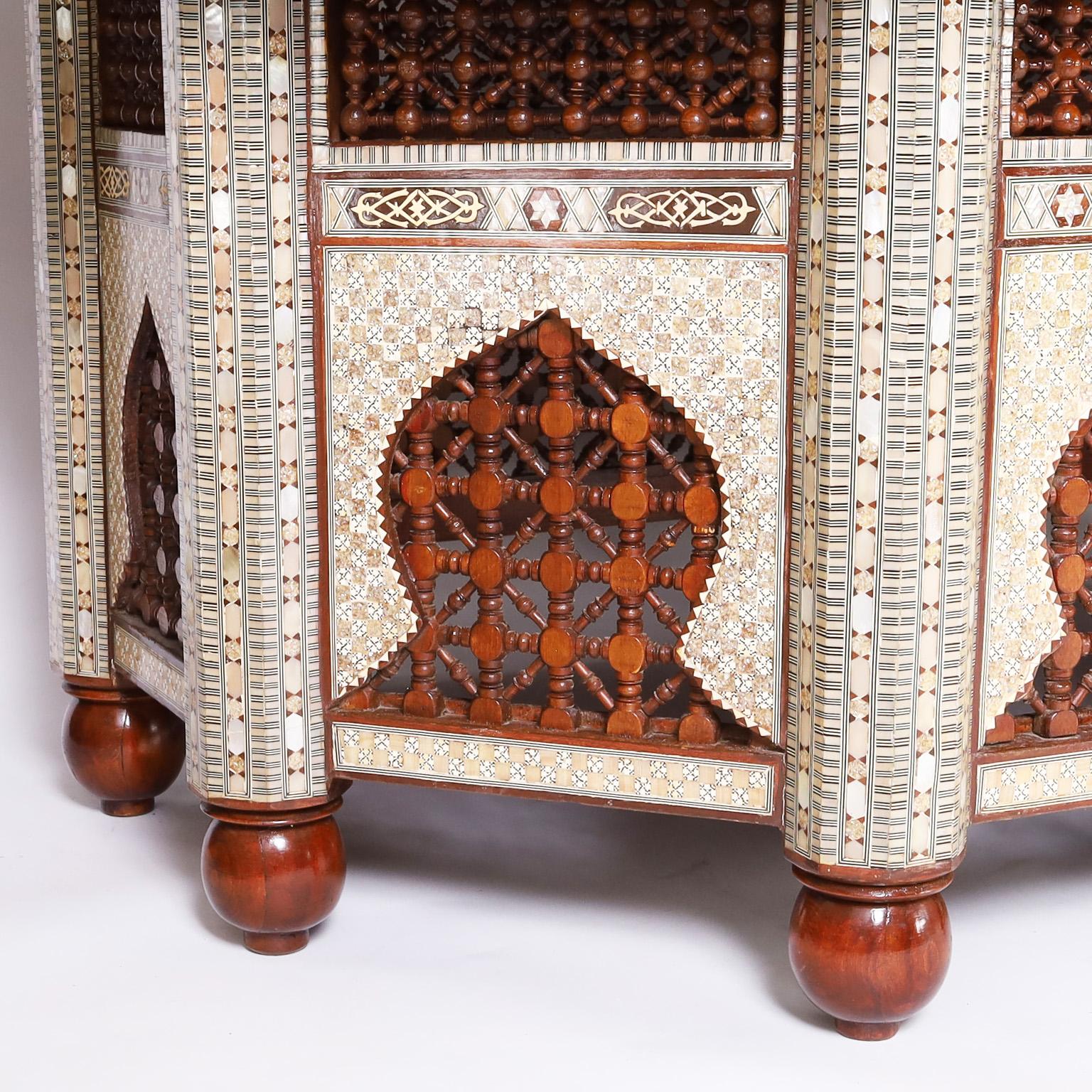 Exceptional Moroccan Mother of Pearl Center or Dining Table at 1stDibs