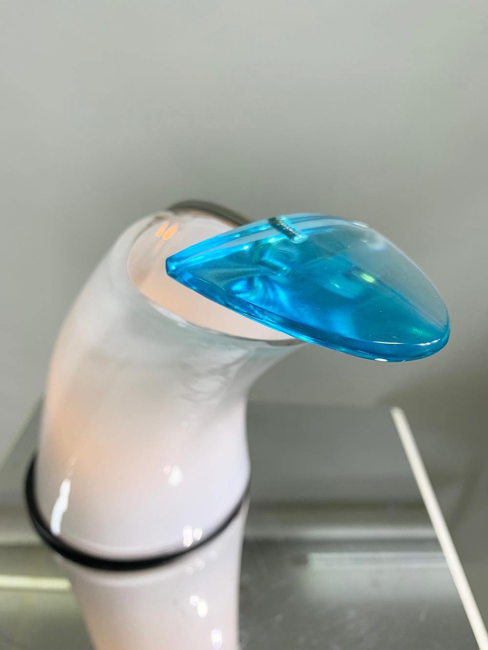 Exceptional Murano Dimmable Glass Table Lamp by A.V. Mazzega, Italy circa 1960 For Sale 1