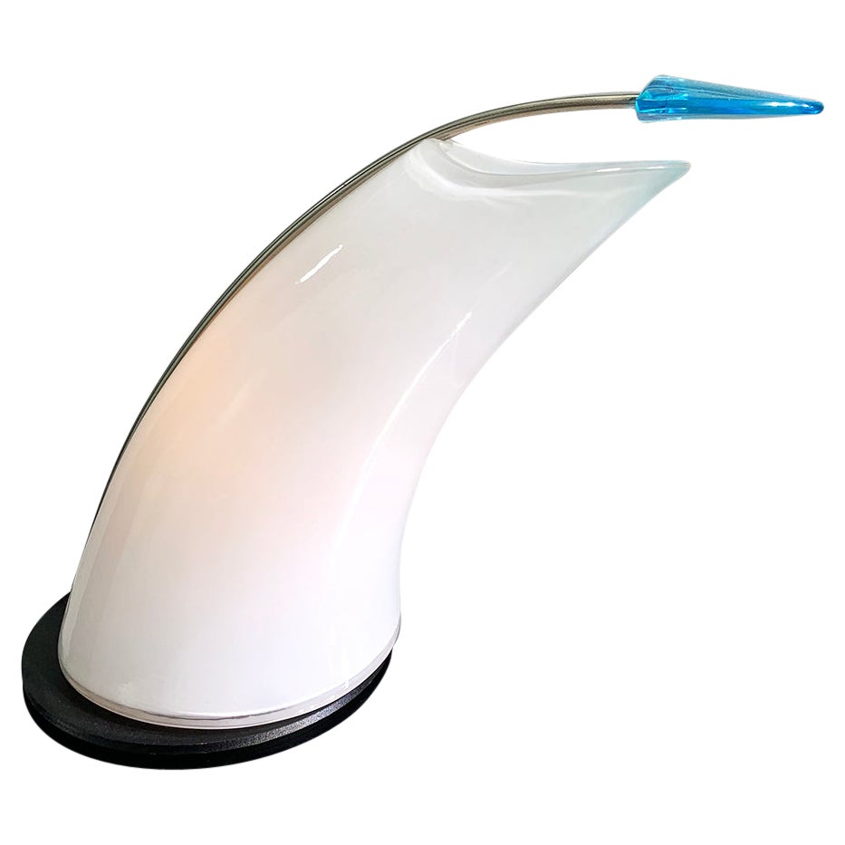 Außergewöhnliche dimmbare Muranoglas-Tischlampe von A.V. Mazzega, Italien, um 1960