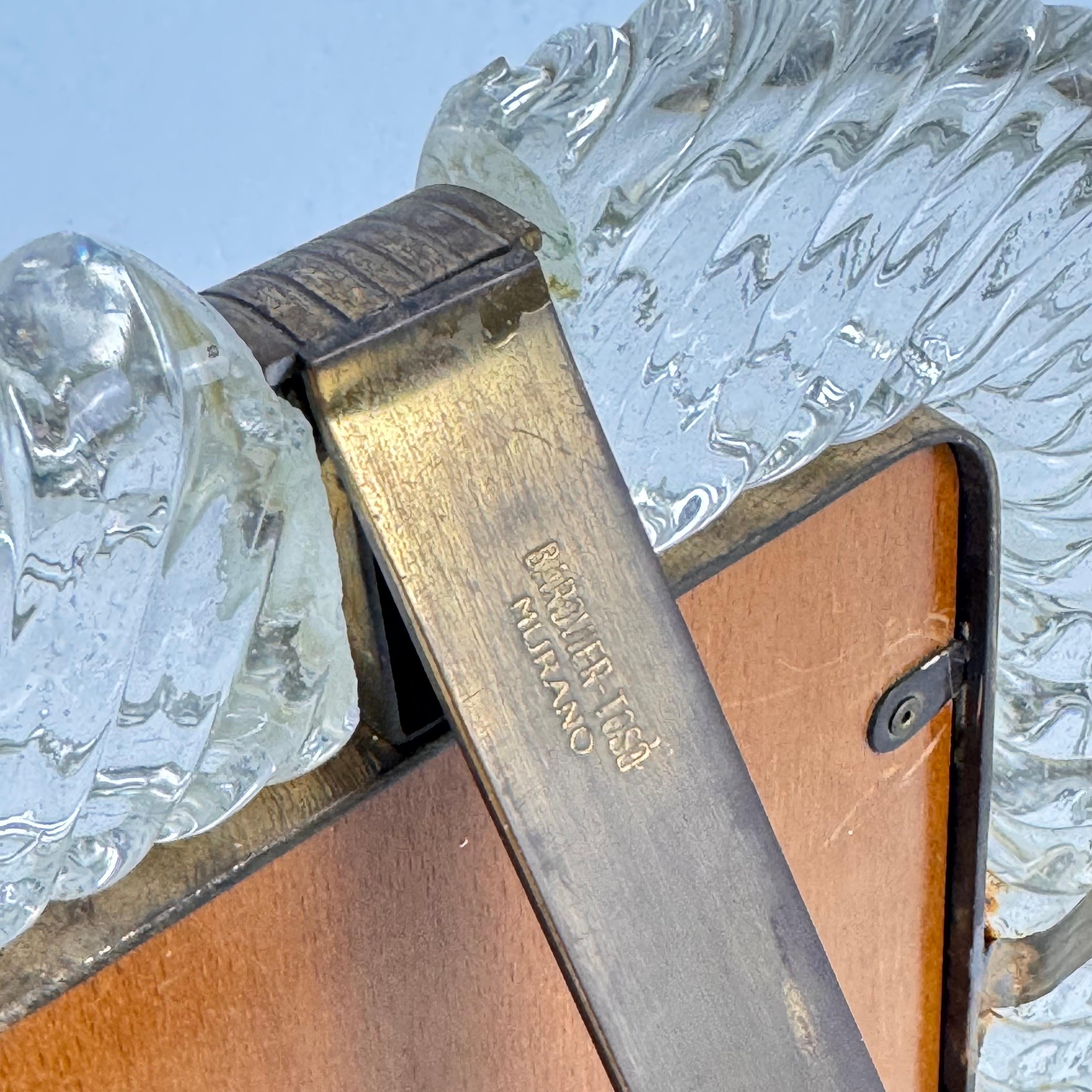 Außergewöhnlicher Fotorahmen aus Muranoglas und Messing von Ercole Barovier, 1940er Jahre im Angebot 11