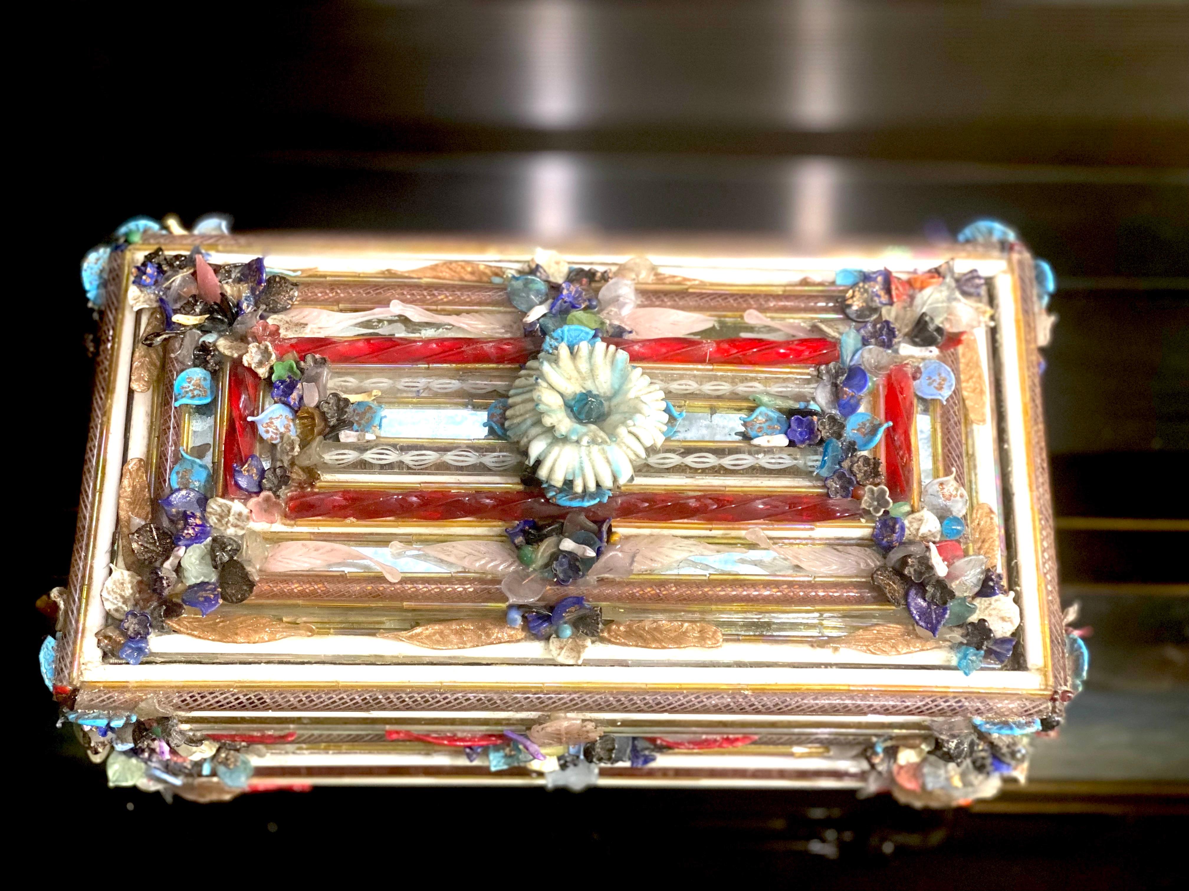 Exceptional Murano Glass Jewel or Dresser Box  1930' For Sale 4
