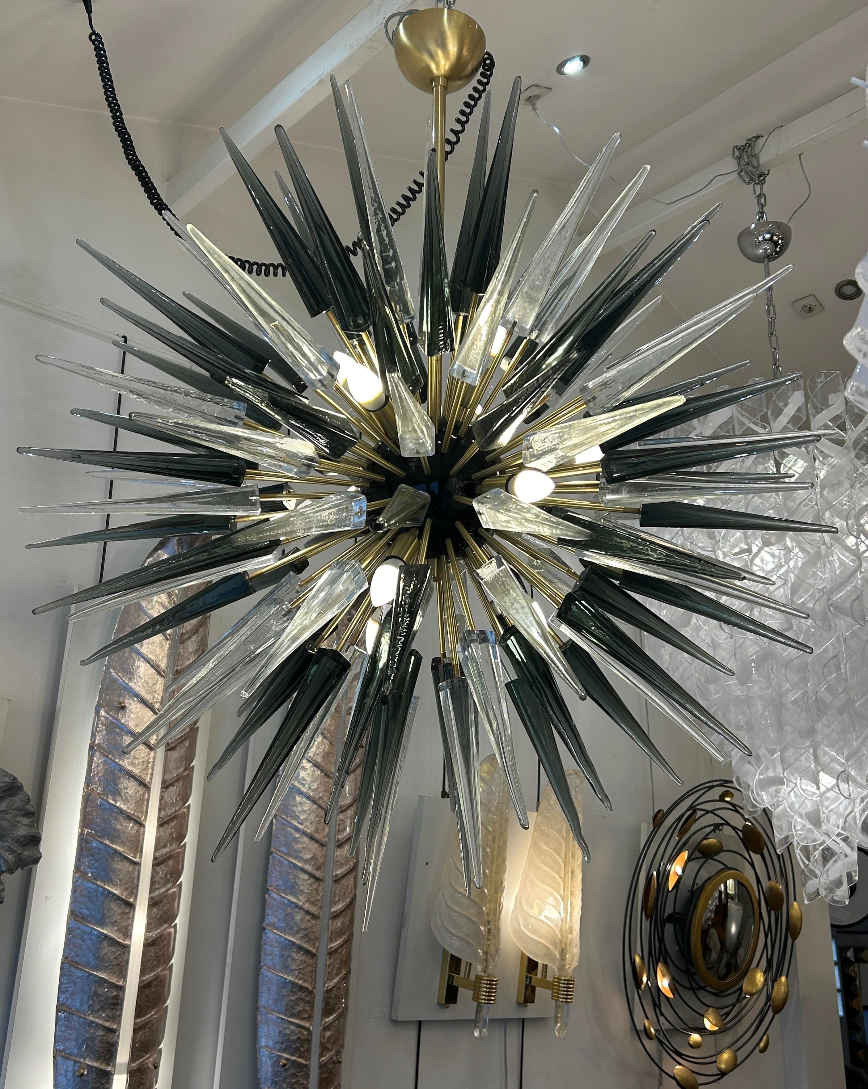 Exceptionnel lustre Spoutnik en verre de Murano en vente 4