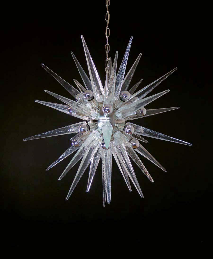 Exceptional Murano Glass Sputnik Chandelier For Sale 2