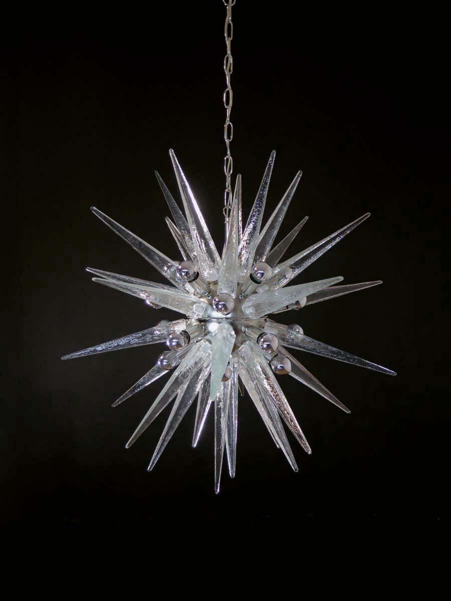 Exceptional Murano Glass Sputnik Chandelier For Sale 3