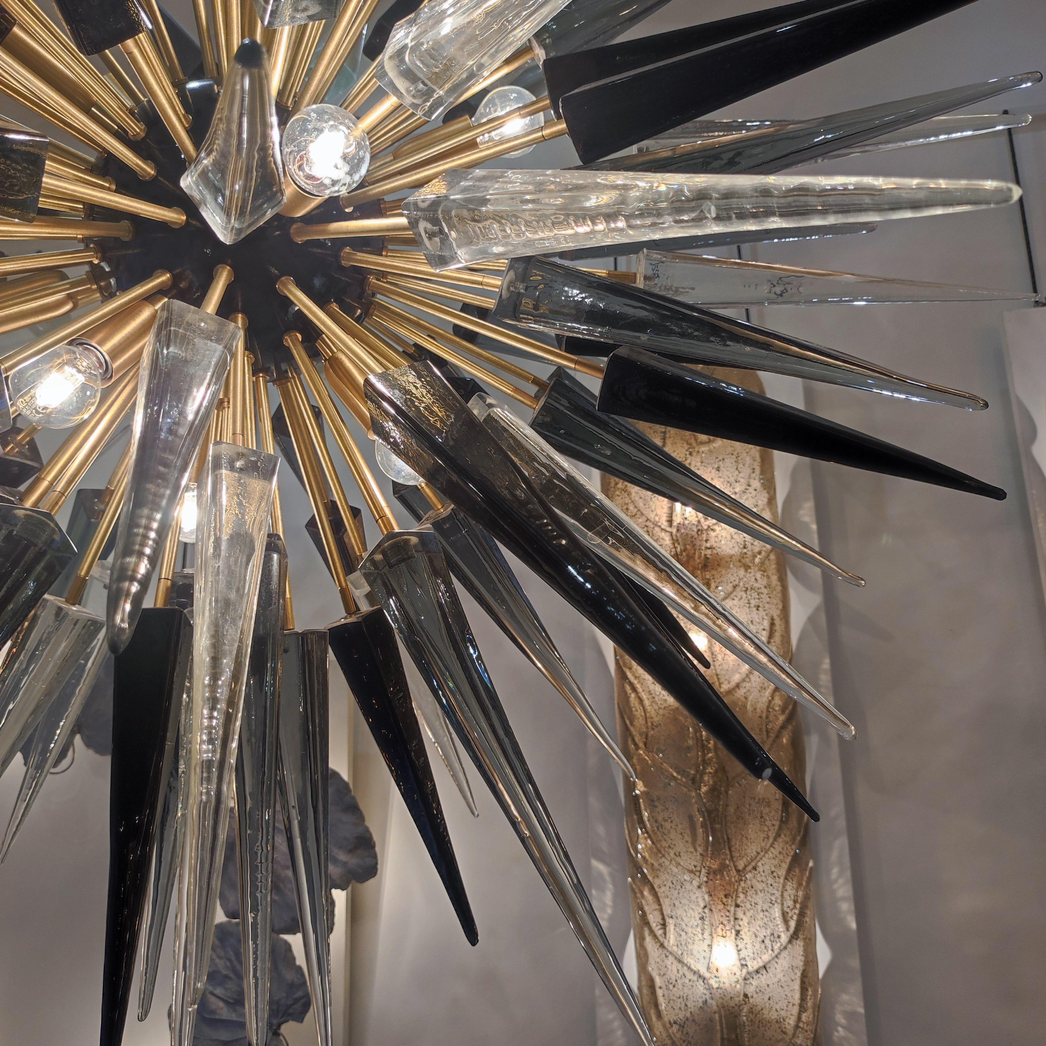 Exceptional Murano Glass Sputnik Chandelier In Excellent Condition For Sale In Saint-Ouen, FR