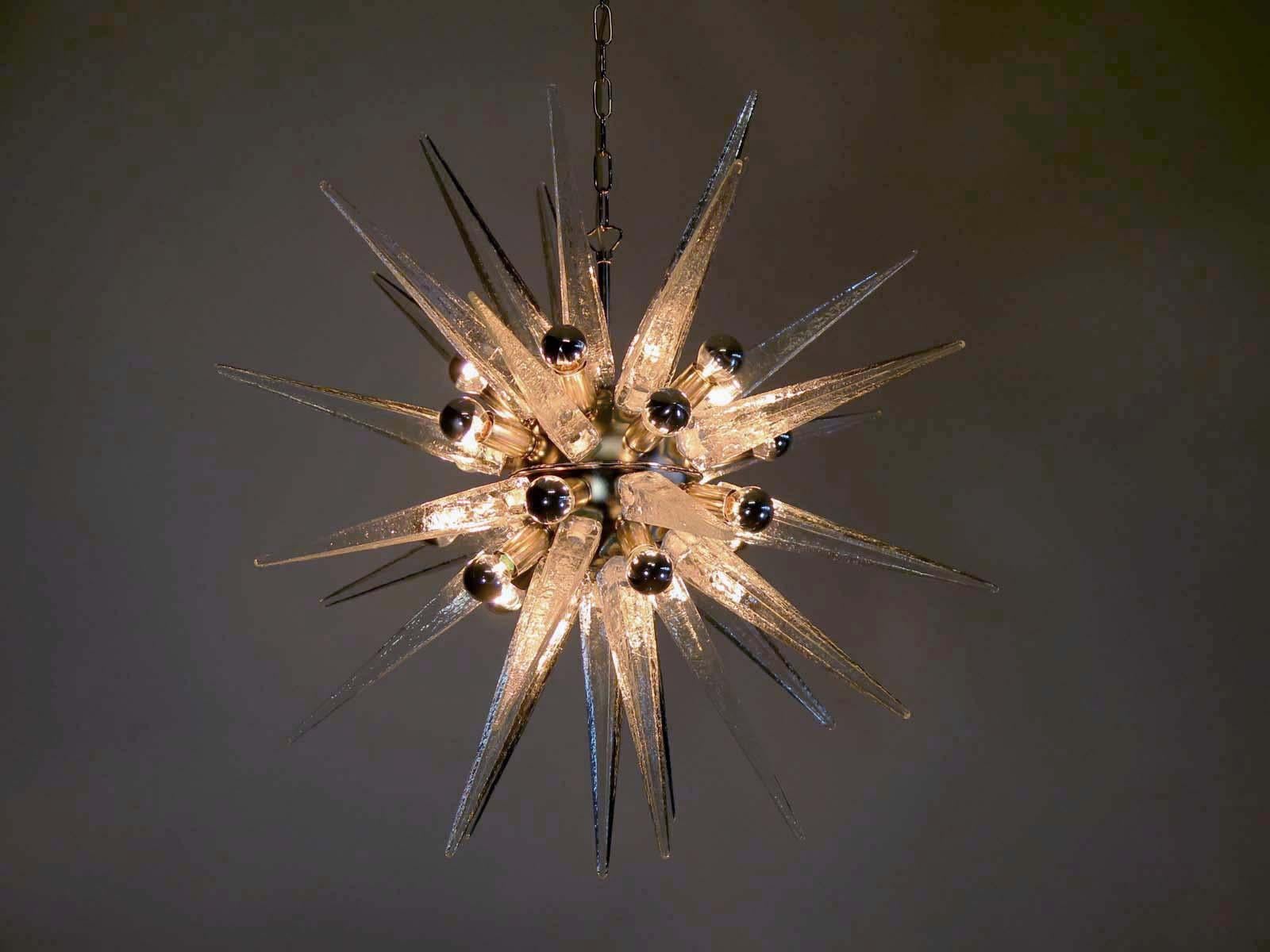 Italian Exceptional Murano Glass Sputnik Chandelier For Sale