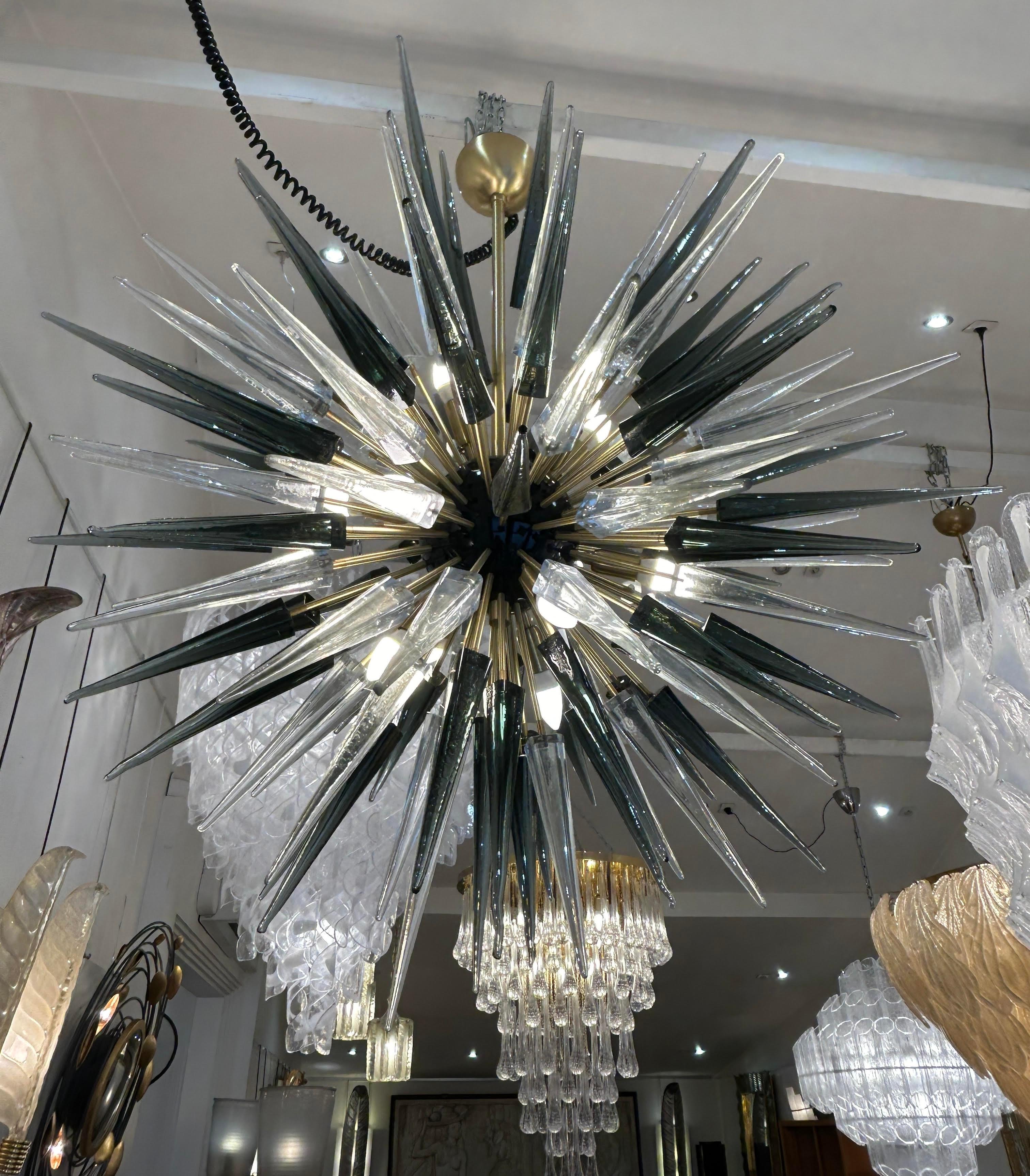 Exceptionnel lustre Spoutnik en verre de Murano en vente 1
