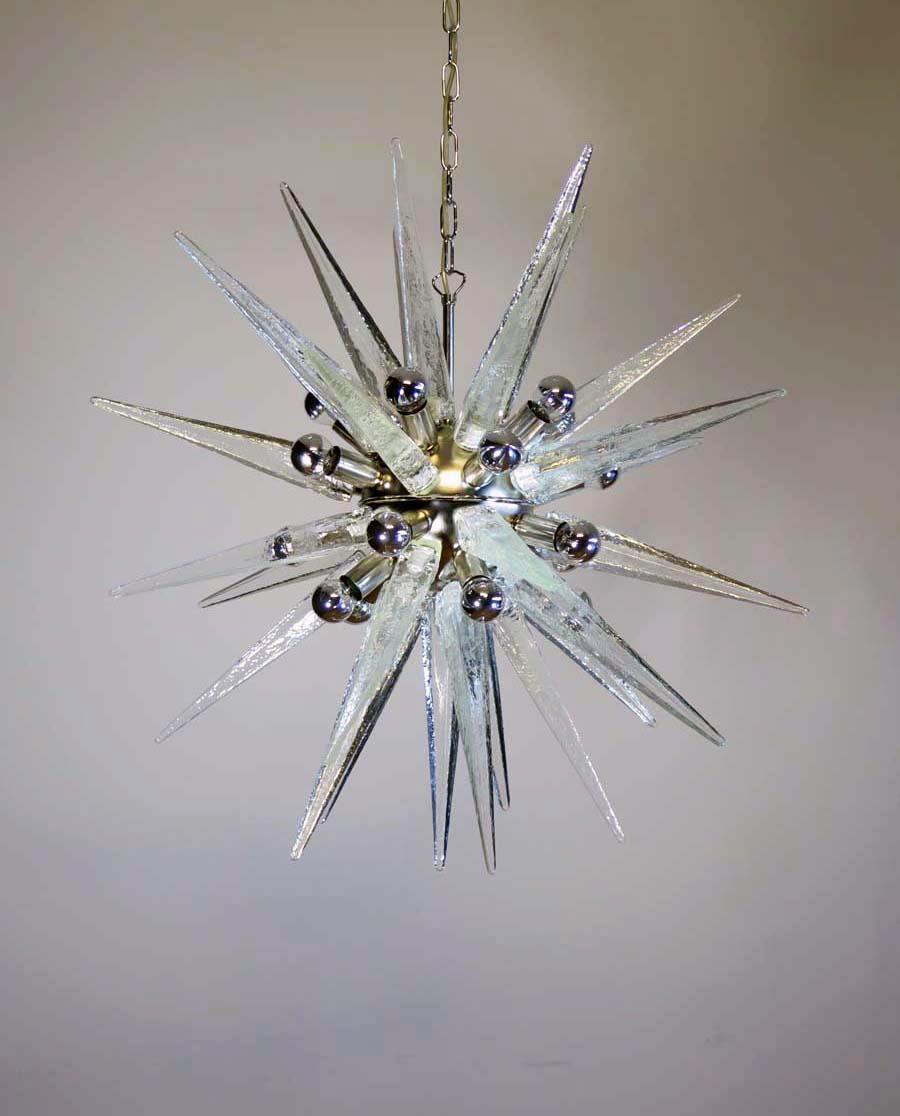 Außergewöhnlicher Sputnik-Kronleuchter aus Murano-Glas (20. Jahrhundert) im Angebot