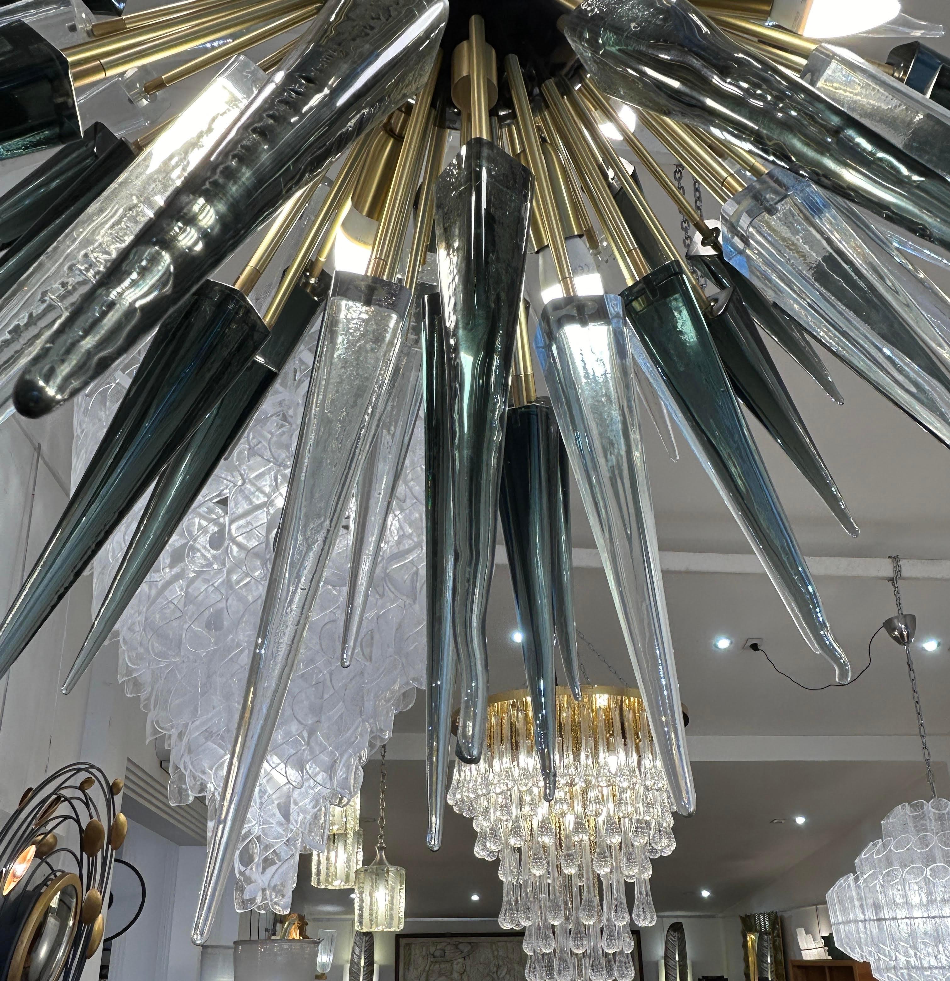 Exceptionnel lustre Spoutnik en verre de Murano en vente 2