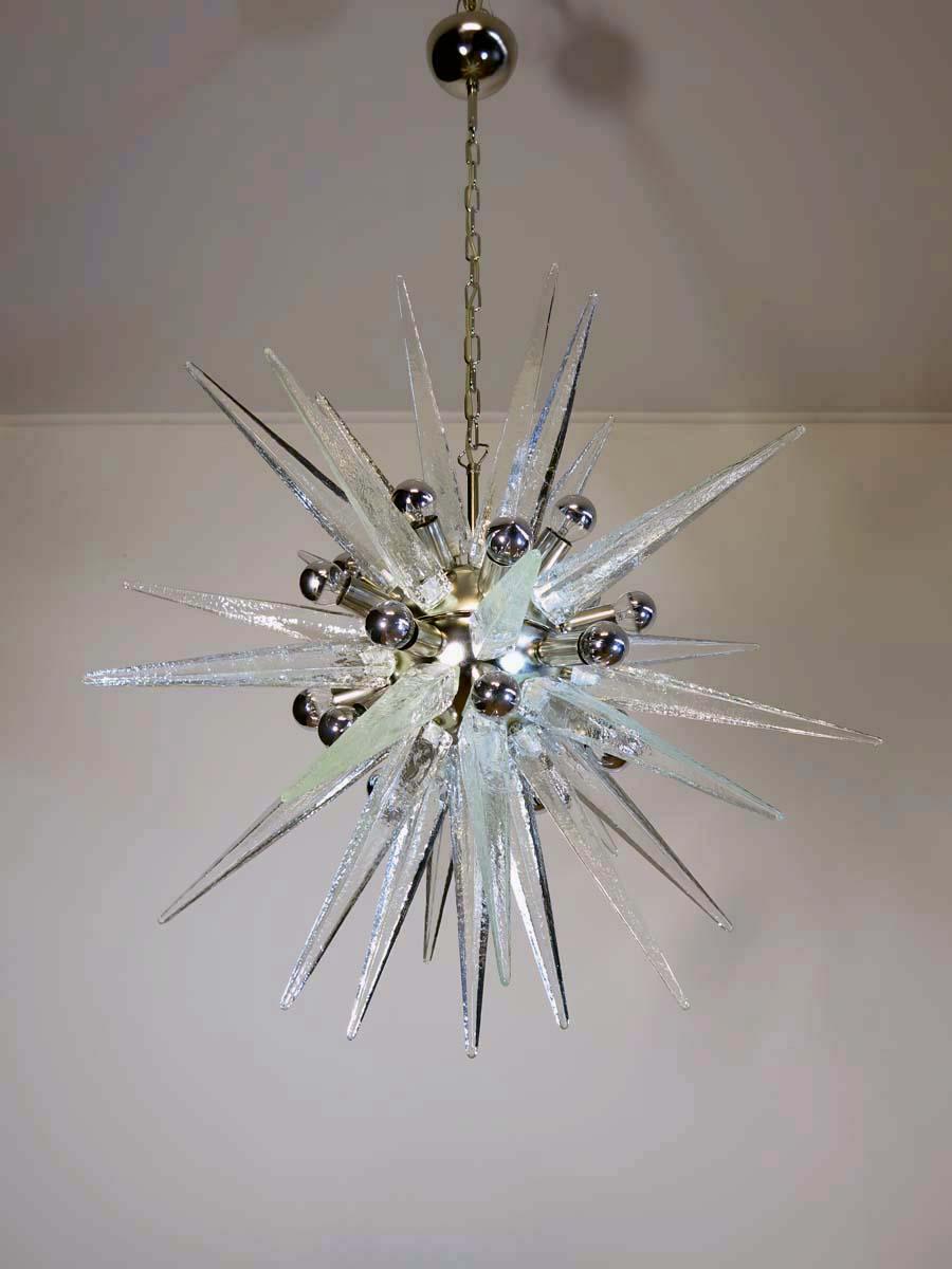 Art Glass Exceptional Murano Glass Sputnik Chandelier For Sale