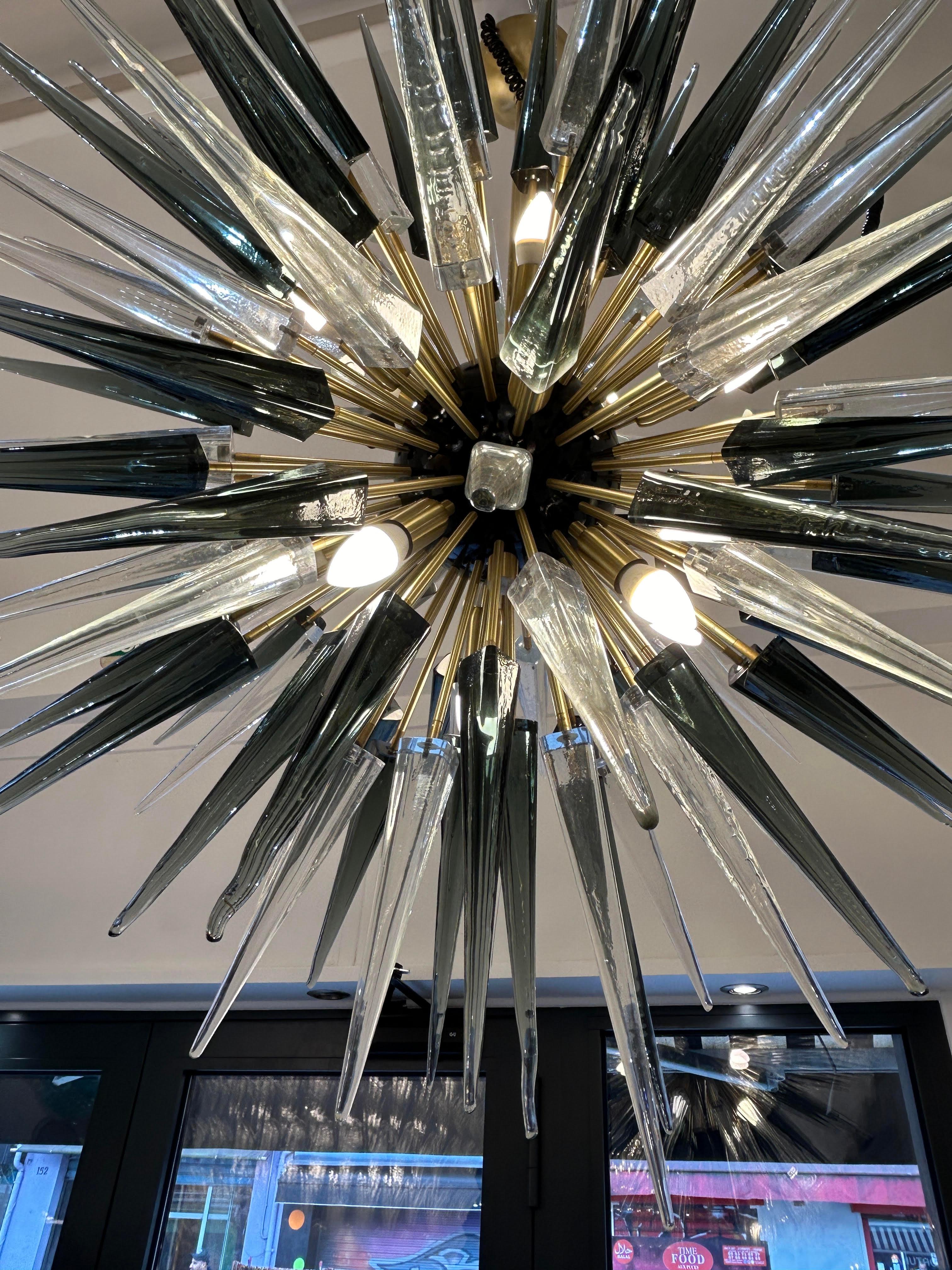 Exceptionnel lustre Spoutnik en verre de Murano en vente 3