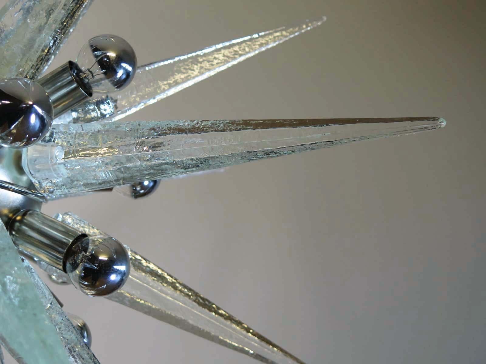 Exceptional Murano Glass Sputnik Chandelier For Sale 1