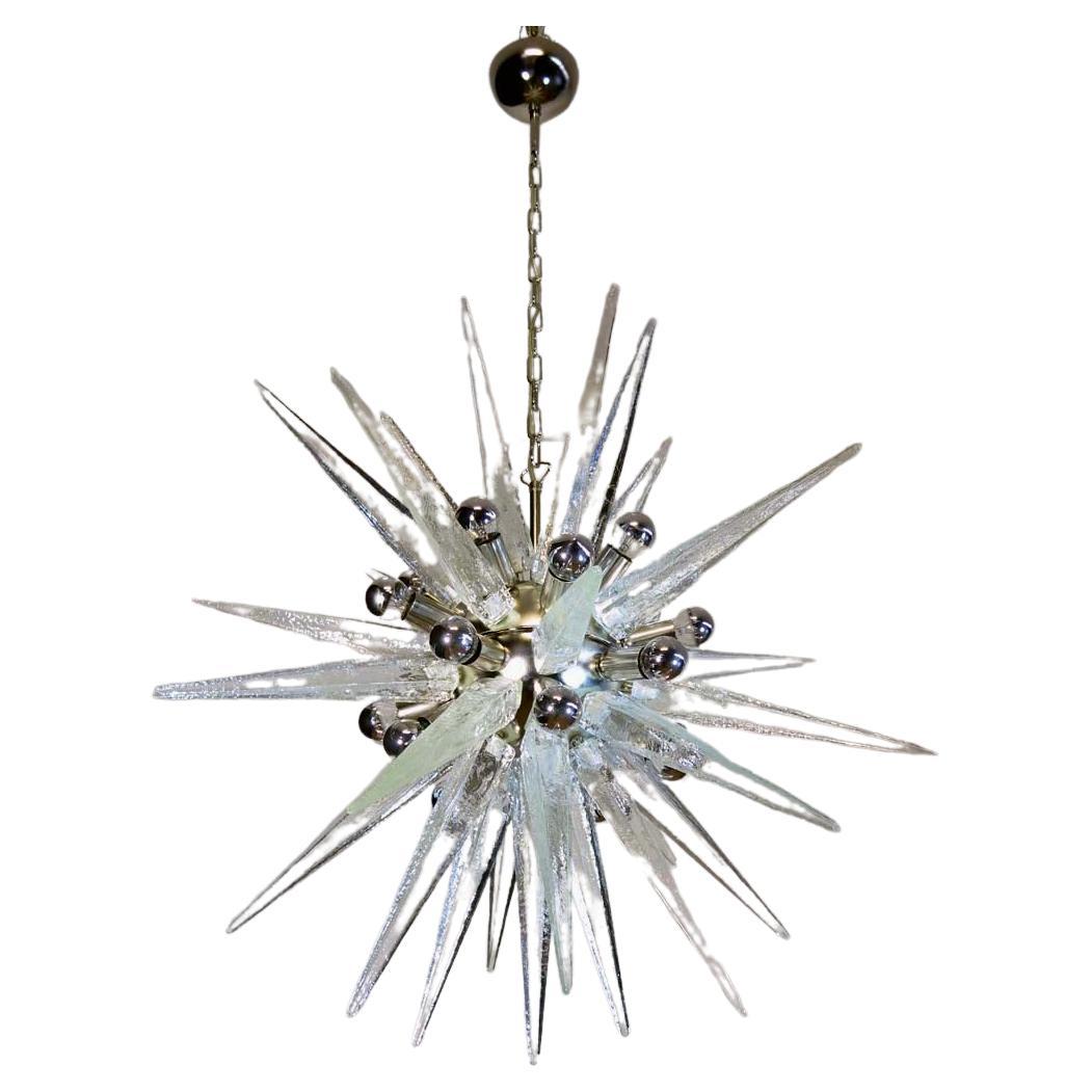 Exceptionnel lustre Spoutnik en verre de Murano en vente