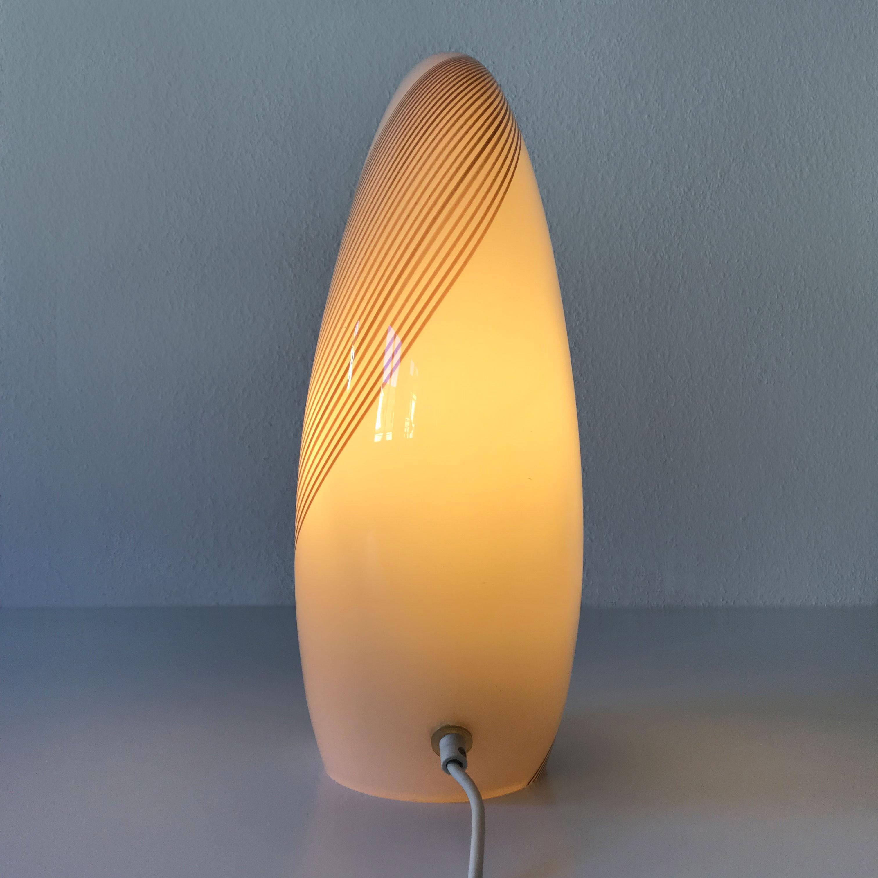 Late 20th Century Exceptional Murano Glass Table Lamp by Lino Tagliapietra for Effetre 1980s Italy For Sale
