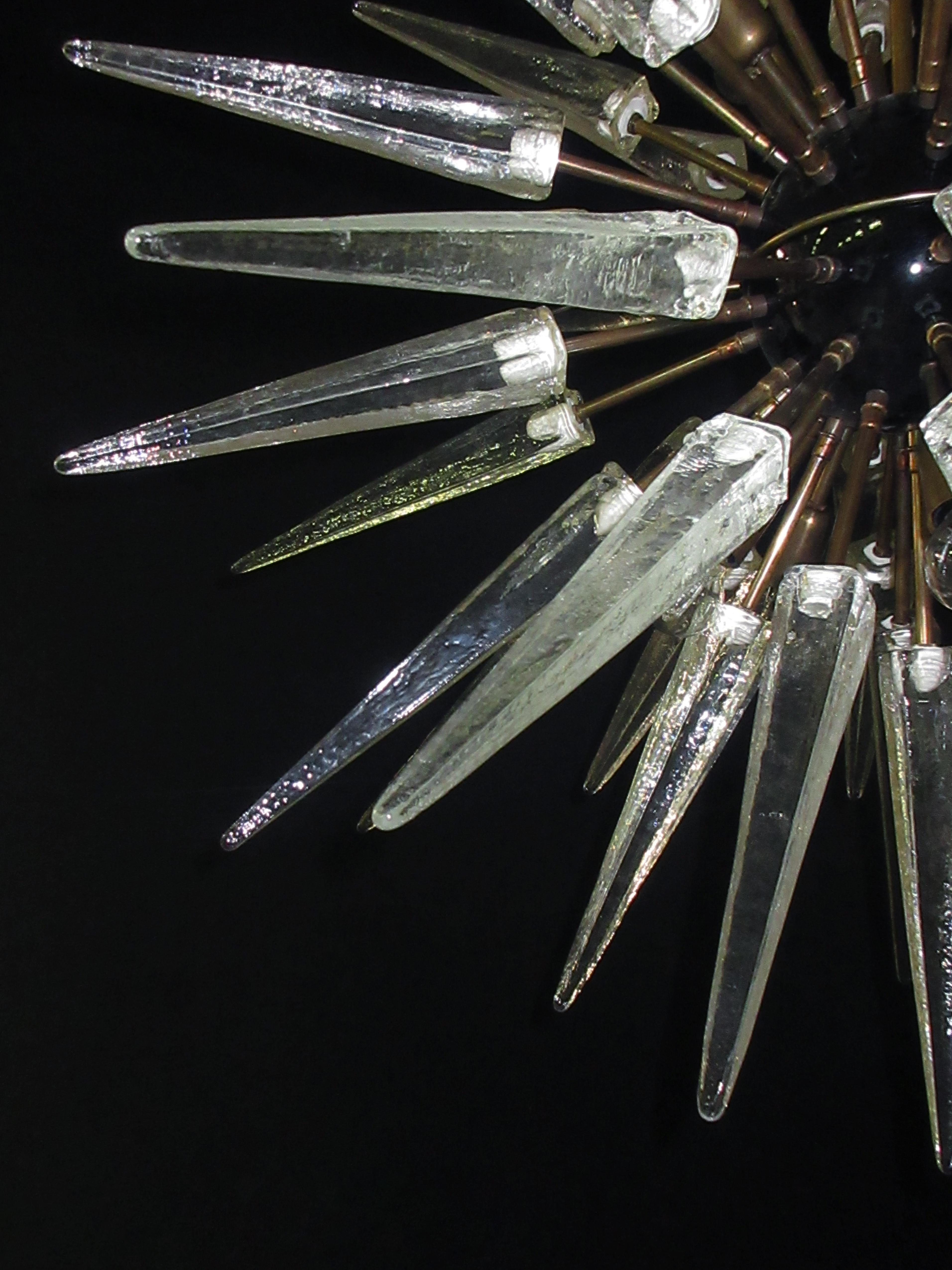  Außergewöhnlicher Sputnik-Kronleuchter aus Murano-Tropfenglas, 51 Gläser im Angebot 4
