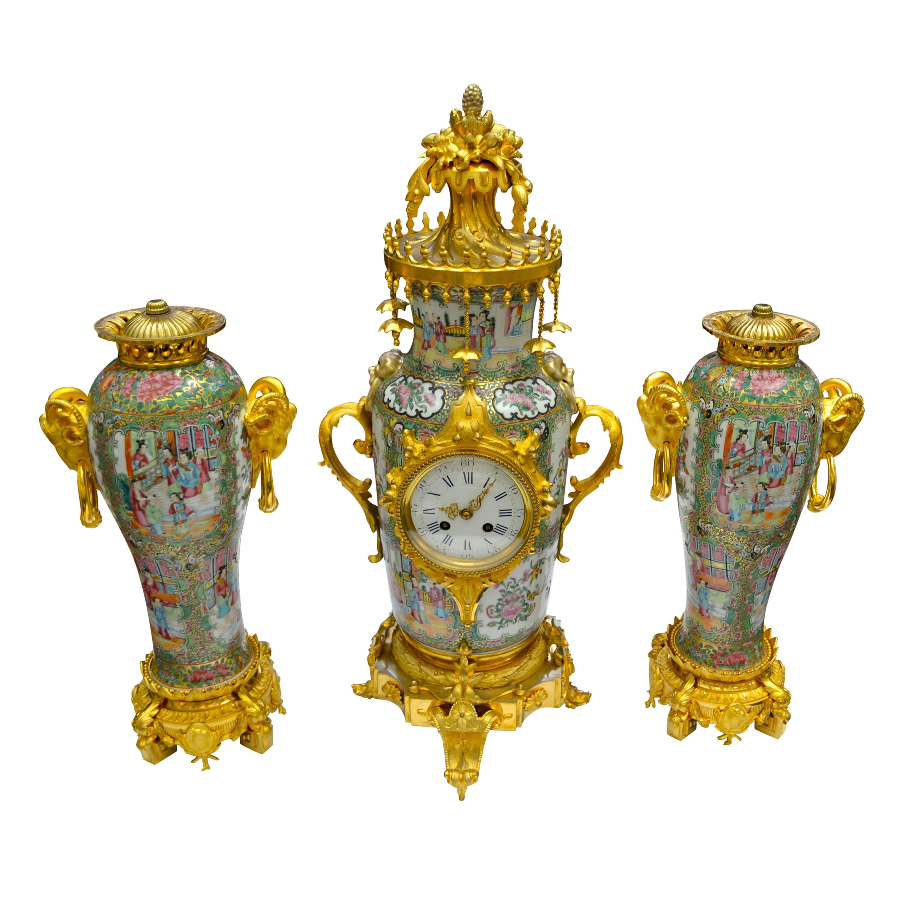 Chinese Cloisonnè Clock at 1stDibs