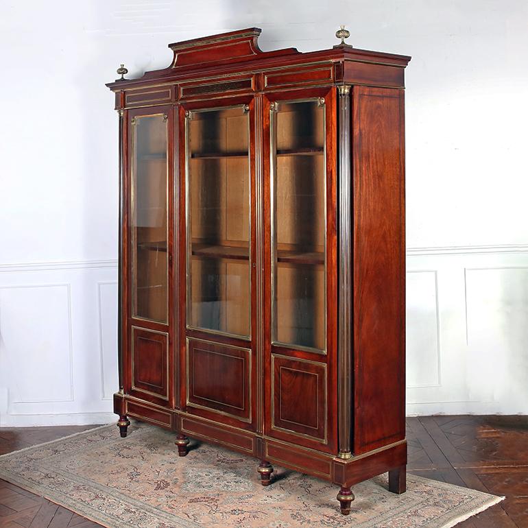 Eccezionale libreria in mogano e bronzo Napoleone III, CIRCA 1850 In condizioni buone in vendita a Vancouver, British Columbia