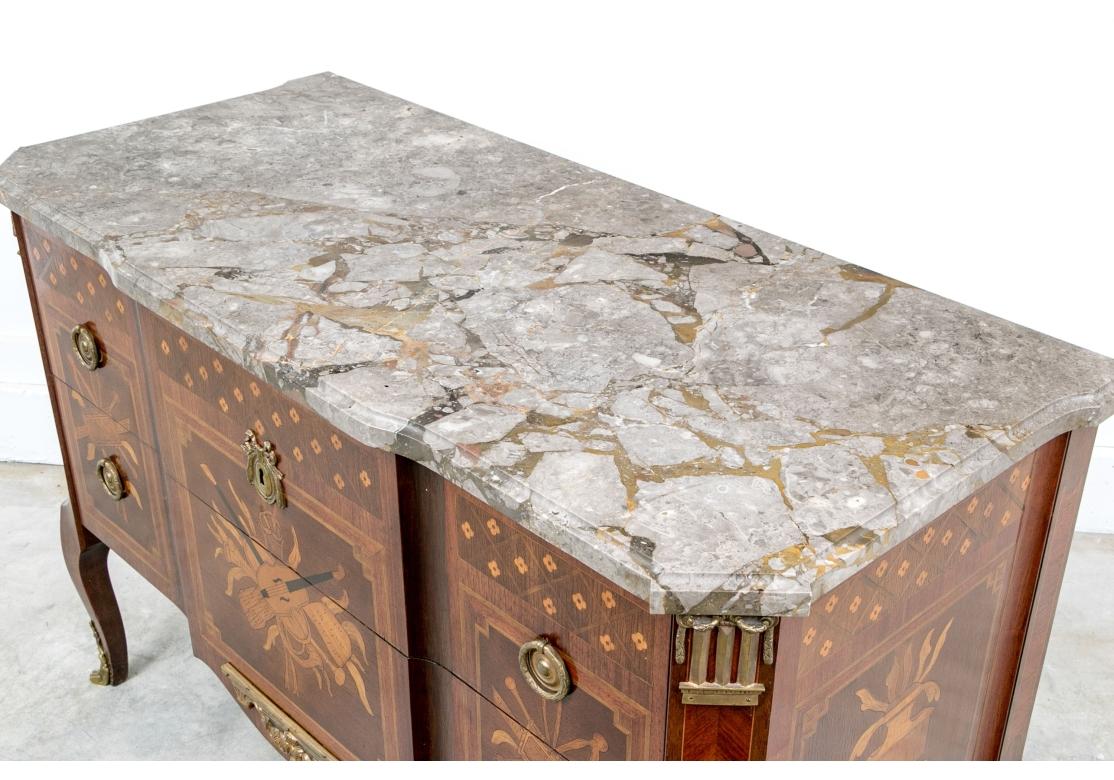 Metal Exceptional Napoleon III Style Inlaid Chest With Musical Theme