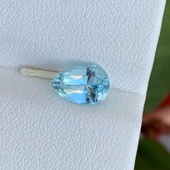 Exceptional Natural Aquamarine Stone 1.35 CT Fancy Pear Cut Gemstone jewelry Use