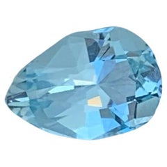 Used Exceptional Natural Aquamarine Stone 1.35 CT Fancy Pear Cut Gemstone jewelry Use