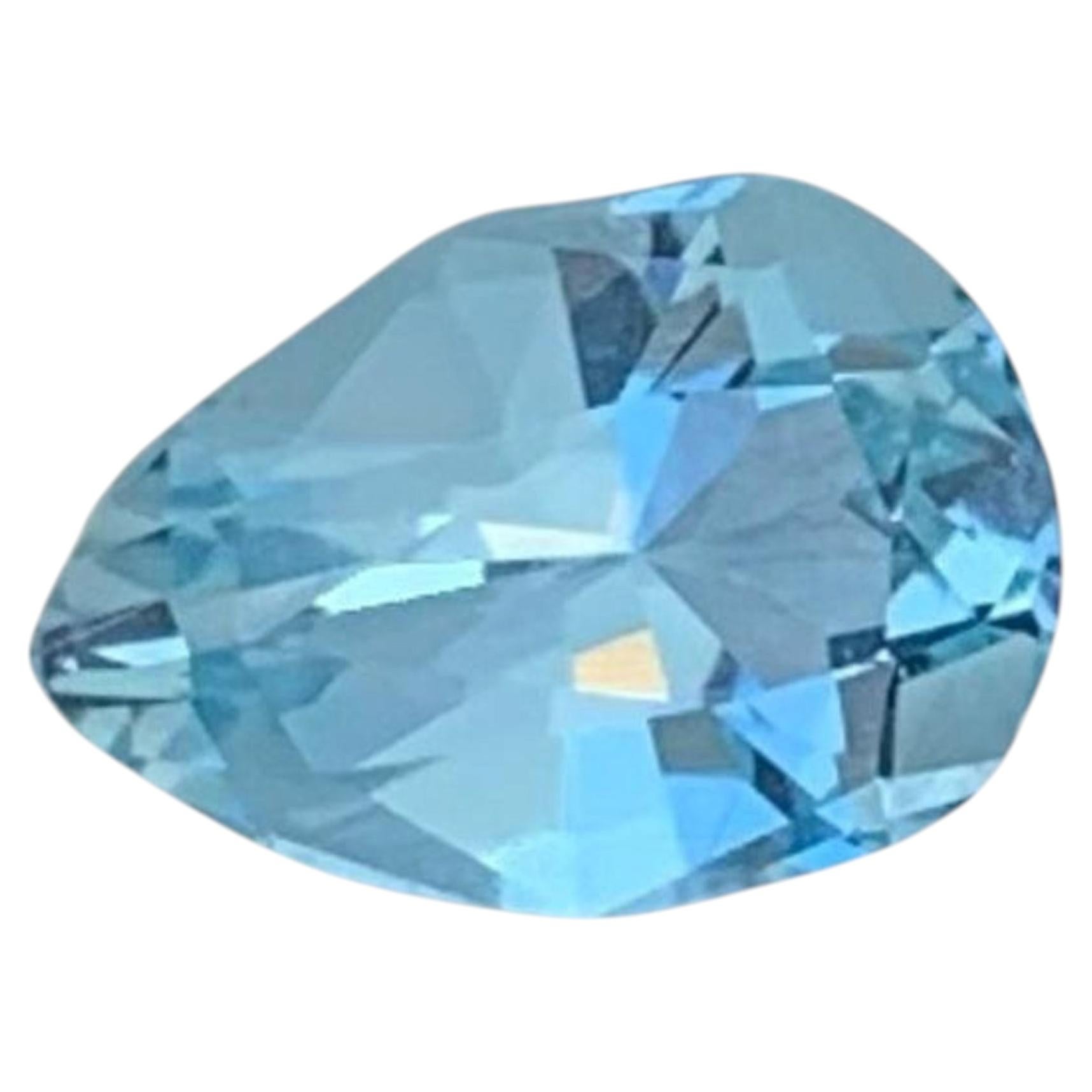 Eccezionale pietra d'acquamarina naturale 1,35 CT Fancy Pear Cut Gemstone Uso