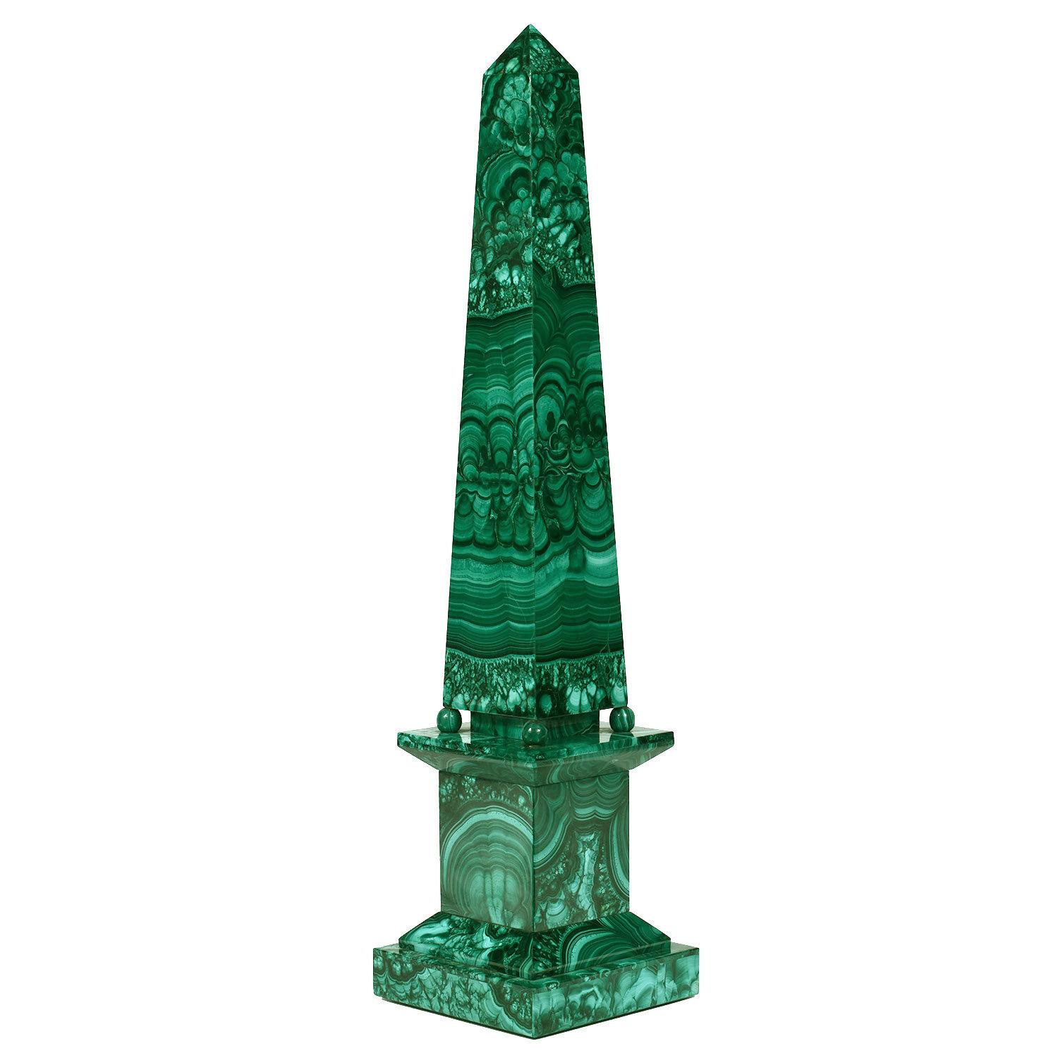 Other Natural Malachite Obelisk Mineral Specimen  For Sale