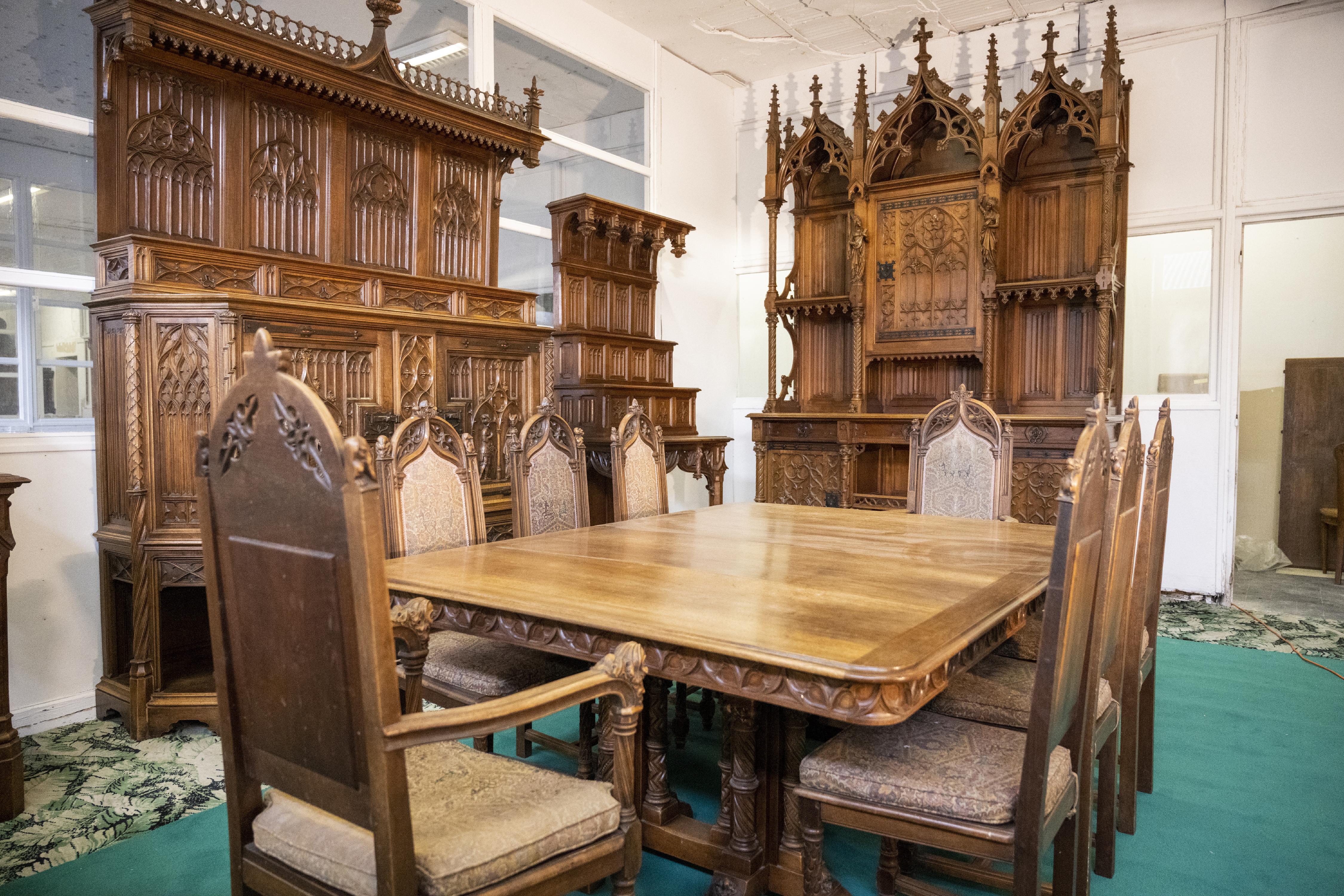 gothic dining table set