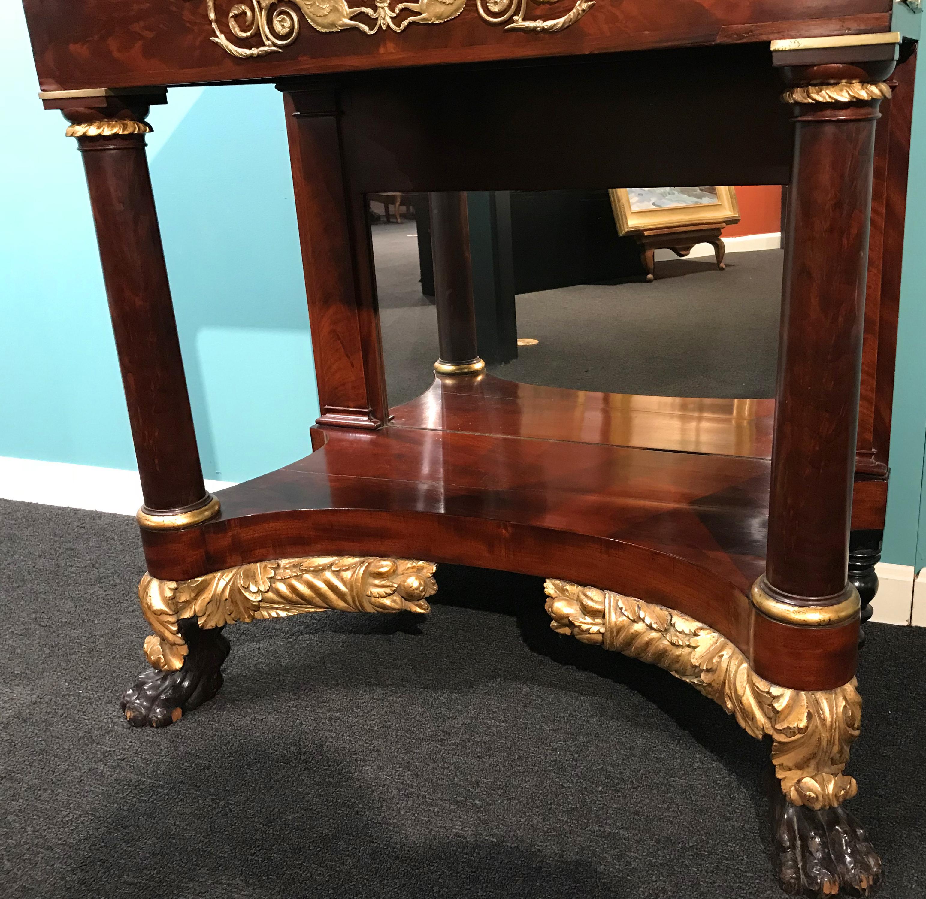 19th Century Exceptional New York Federal Mahogany Pier or Console Table, circa 1825
