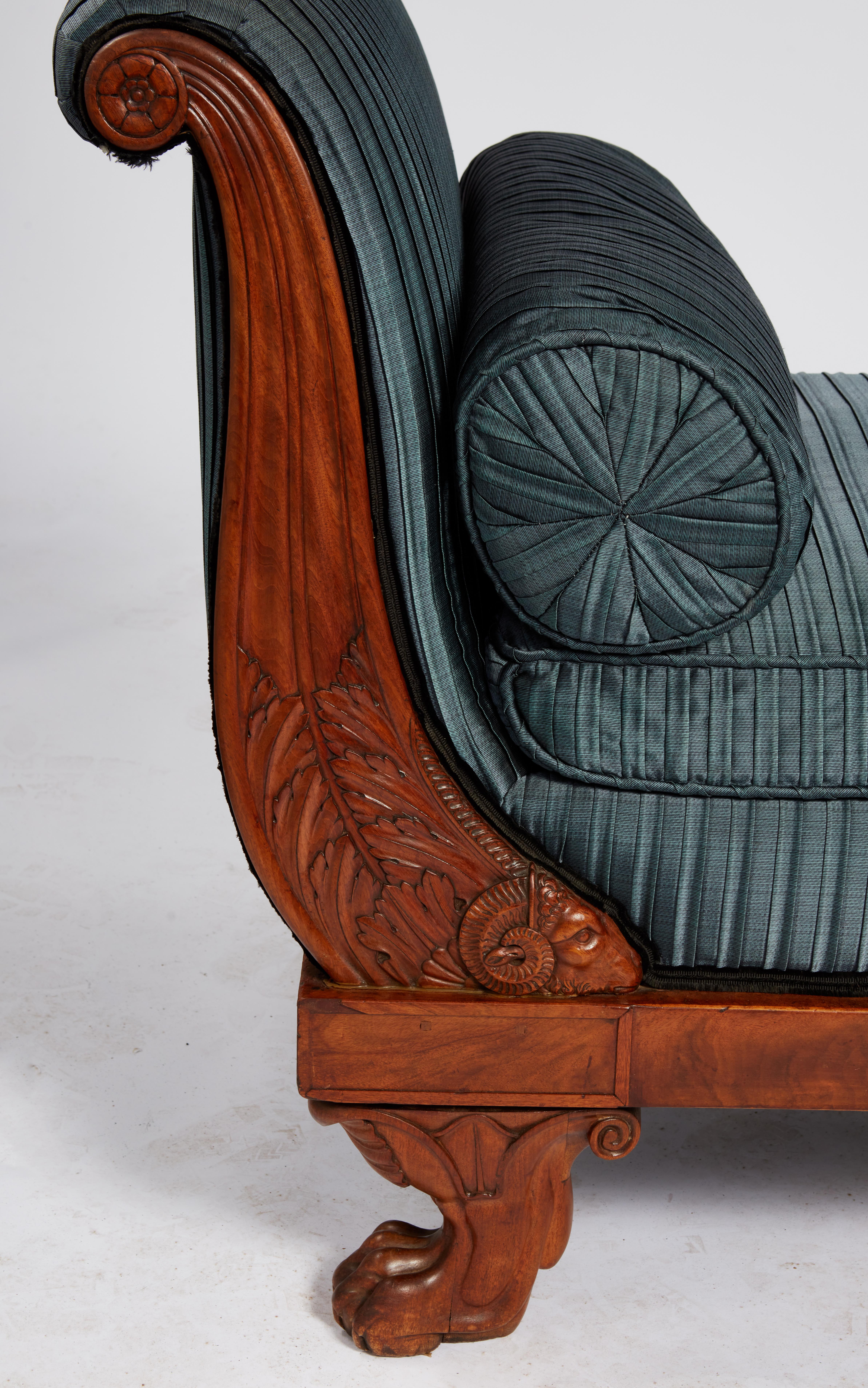 Mahogany Exceptional Northern European Empire Daybed For Sale