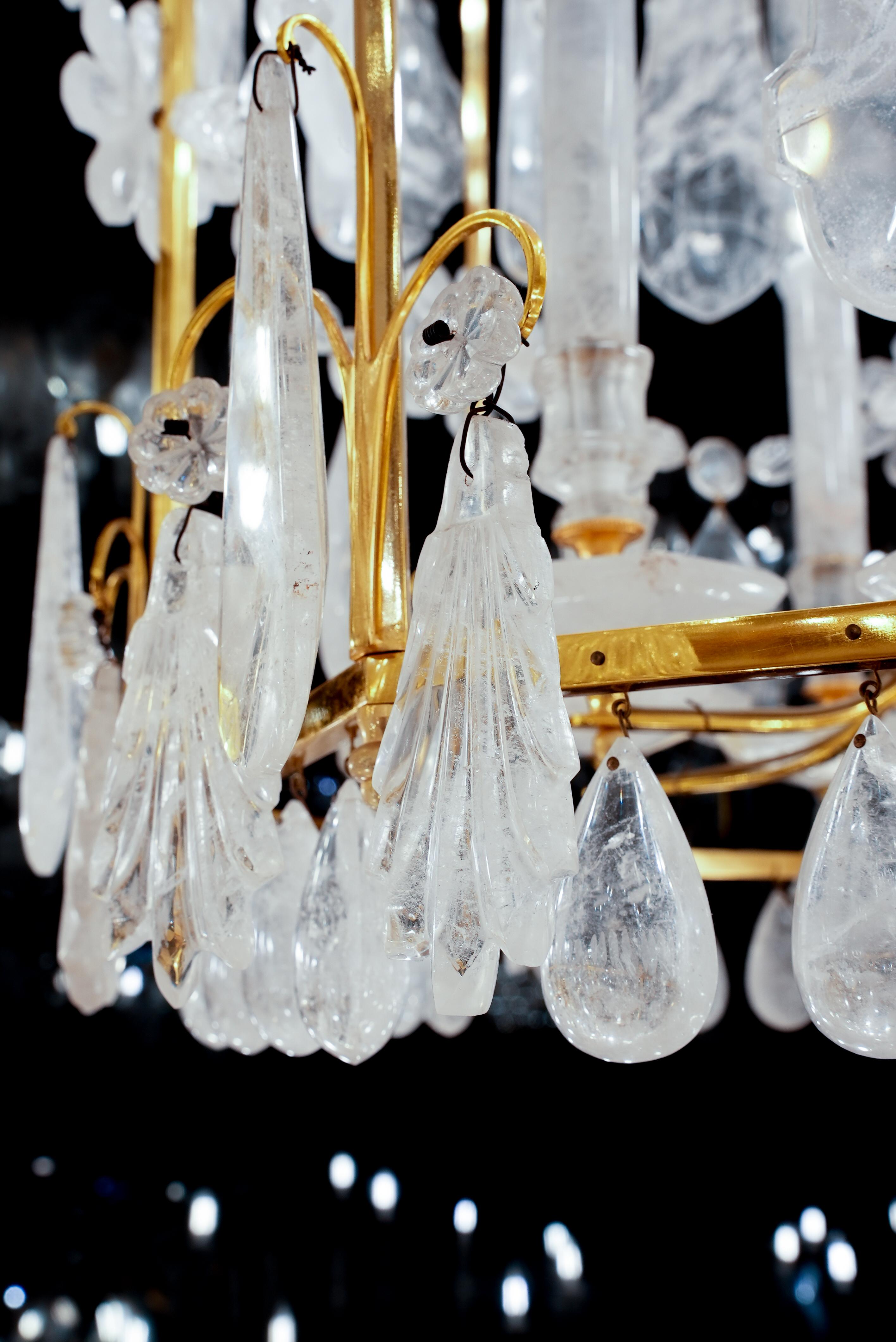 Exceptionnel de  lanternes en cristal de roche H120cm L80cm en vente 4