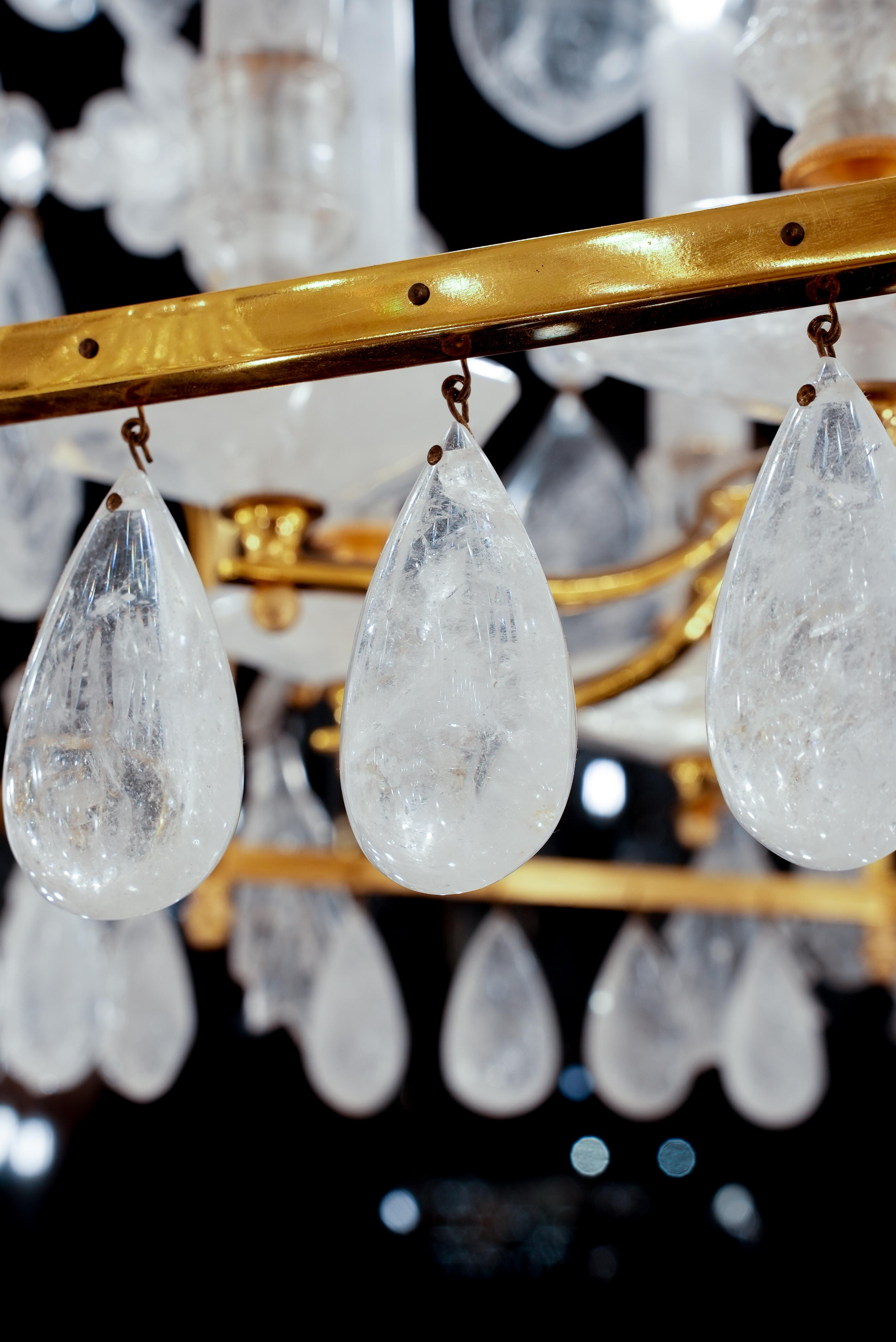 Exceptionnel de  lanternes en cristal de roche H120cm L80cm en vente 5