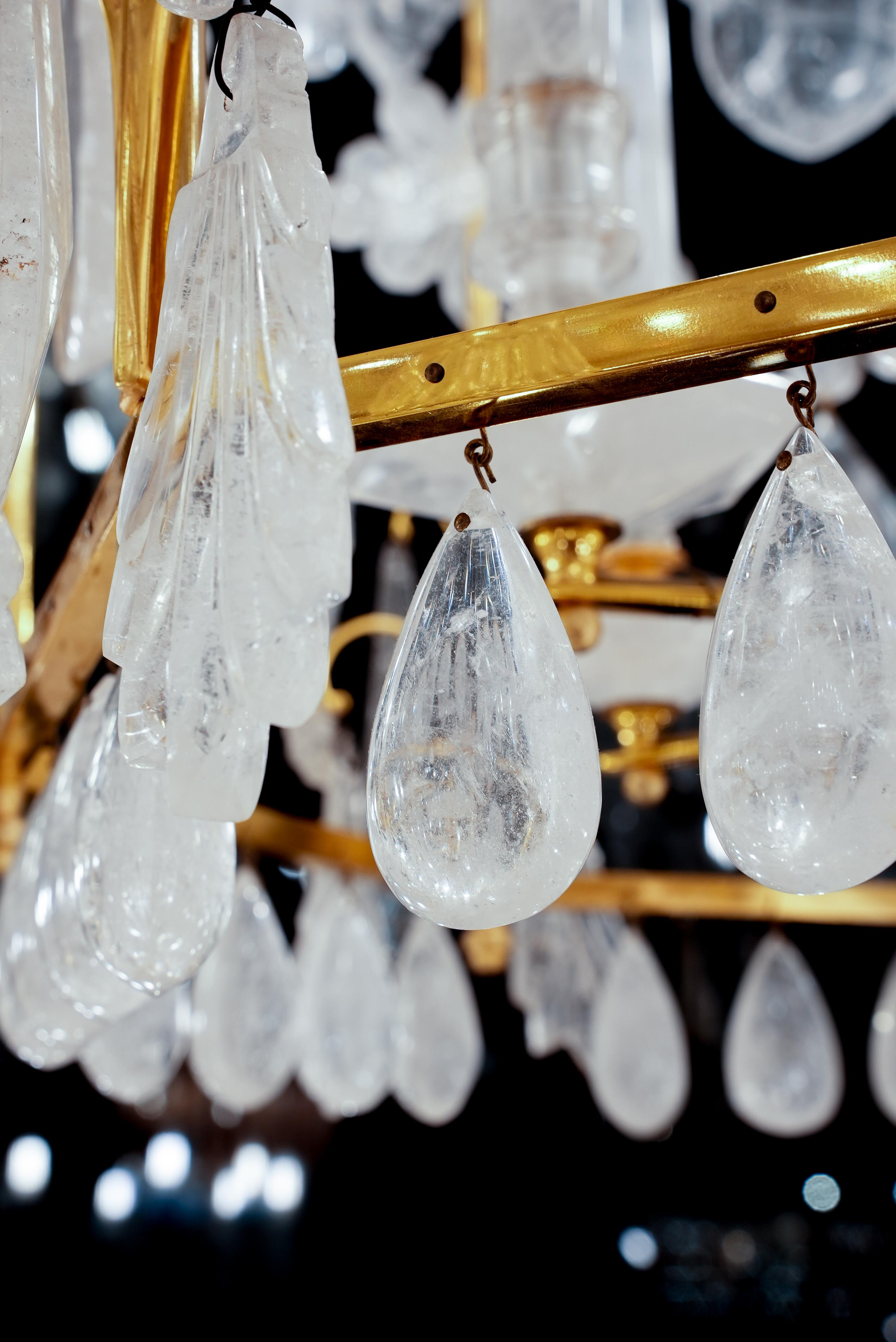 Exceptionnel de  lanternes en cristal de roche H120cm L80cm en vente 6