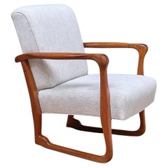 Exceptional Ole Jacobsen Armchair in Sculpted Teak, C.B. Hansen, Denmark, 1949