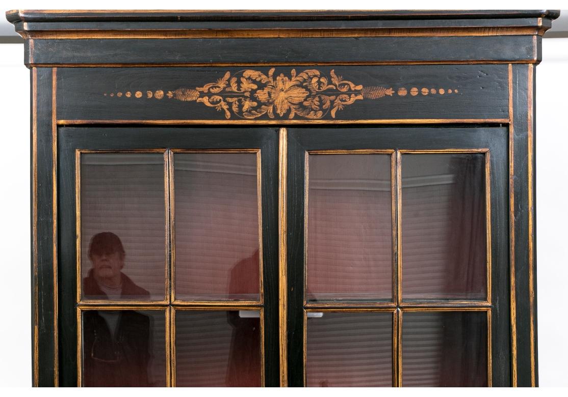 Verre Exceptionnelle vitrine peinte de Van Thiel