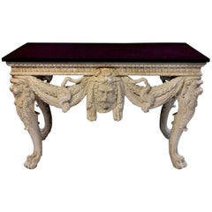 Exceptional Painted Mahogany Console Table with a Porphyry Top