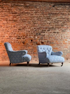 Exceptional Pair of Howard & Sons ‘Bridgewater’ Armchairs, circa 1880