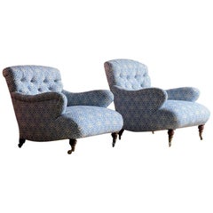 Exceptional Pair of Howard & Sons ‘Bridgewater’ Armchairs, circa 1880