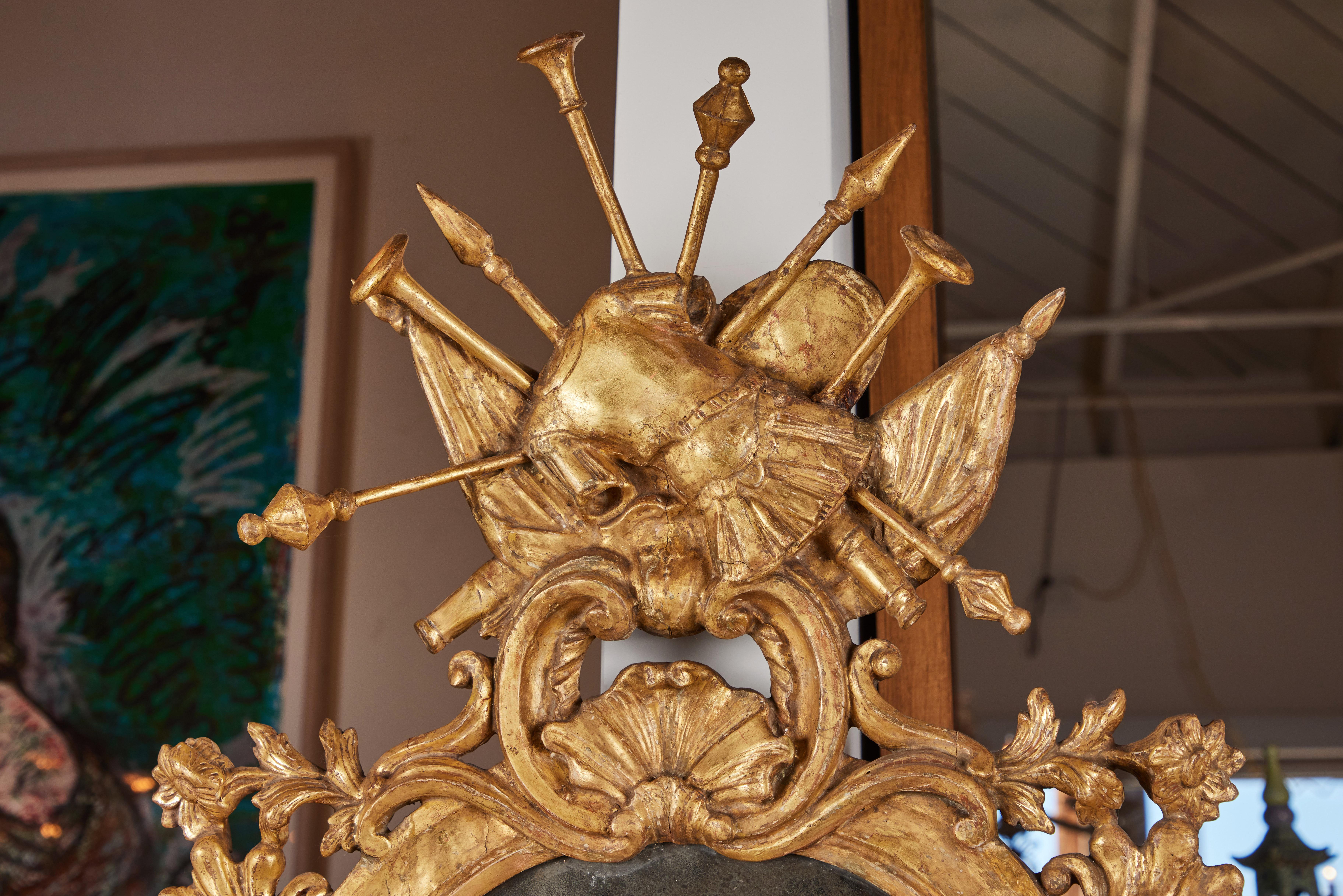 Italian Exceptional Pair of 18th Century Girandole Mirrors For Sale