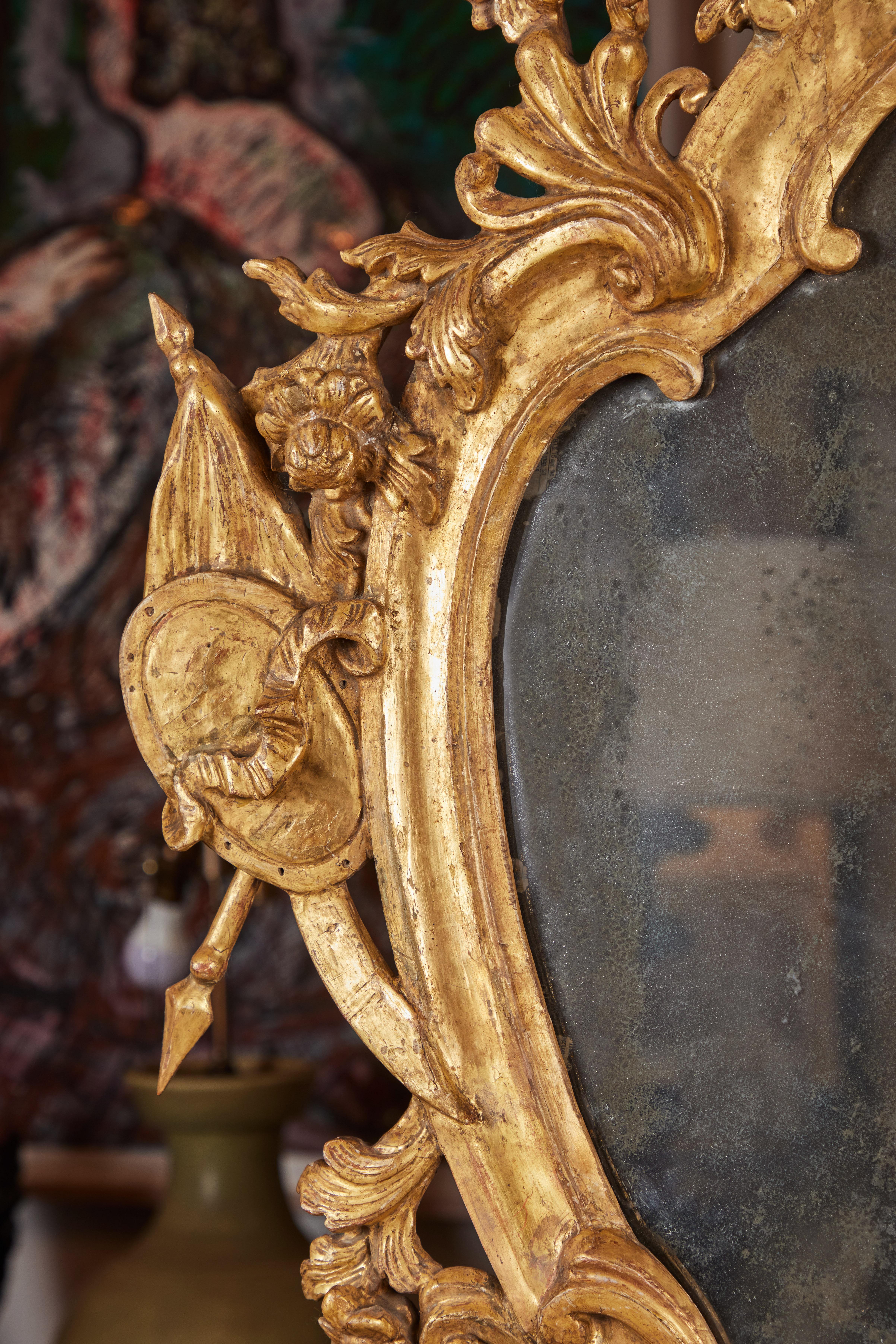 Exceptional Pair of 18th Century Girandole Mirrors In Good Condition For Sale In Newport Beach, CA