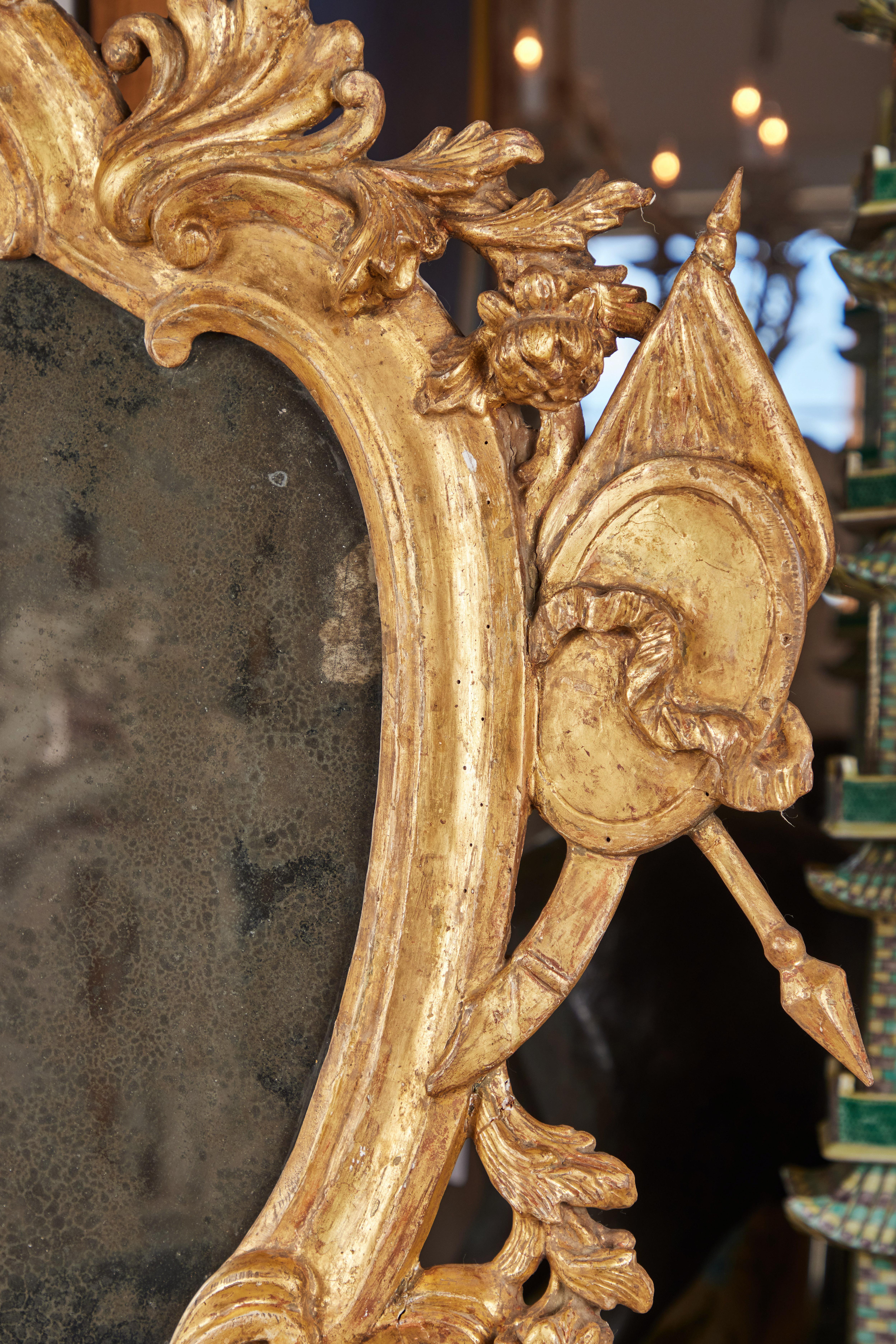 Milieu du XVIIIe siècle Exceptionnelle paire de miroirs girandoles du 18me sicle en vente